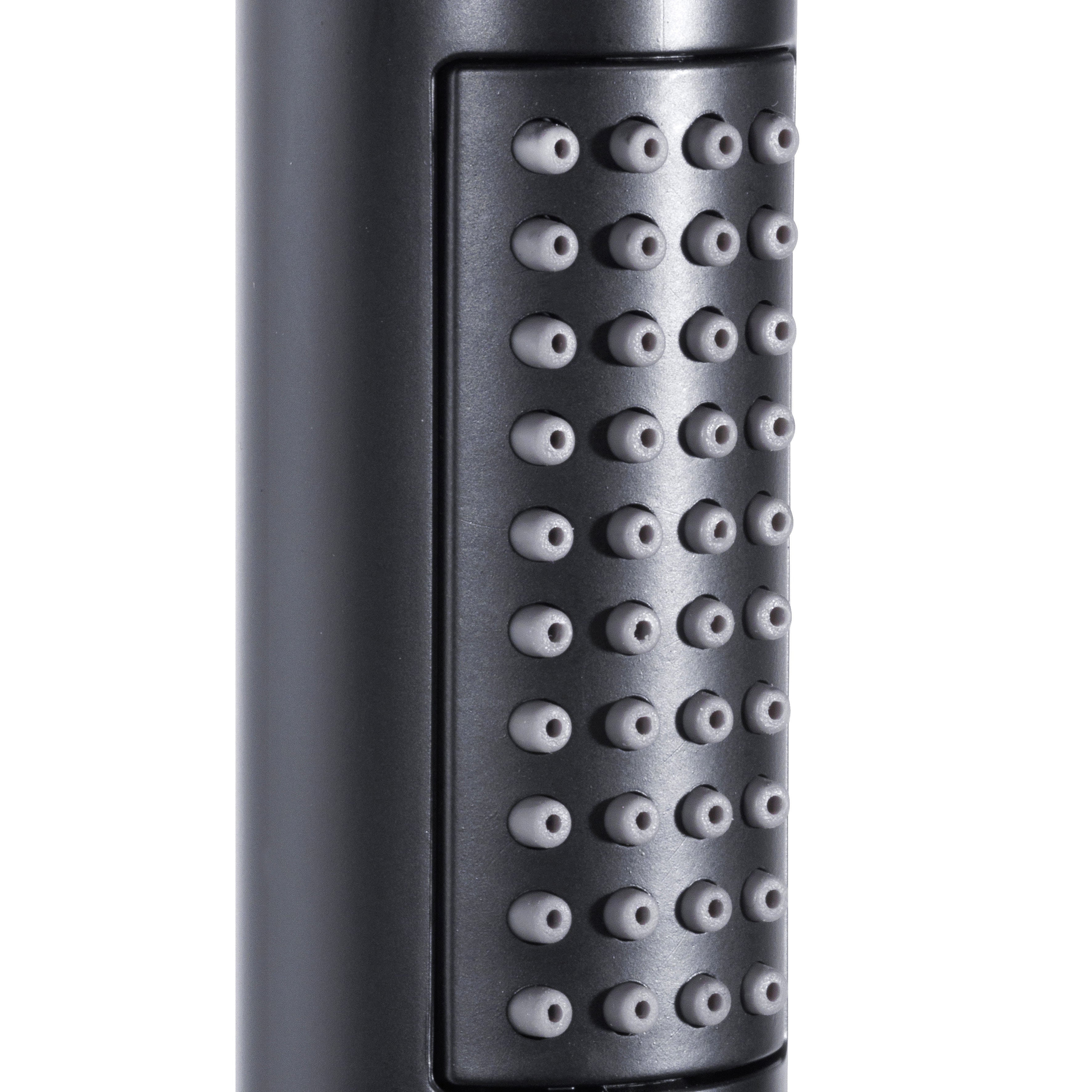 Baridi Concealed Thermostatic Shower Set, Dual Outlet, Ø20cm Round Shower Head & Hand Shower, Black - DH319