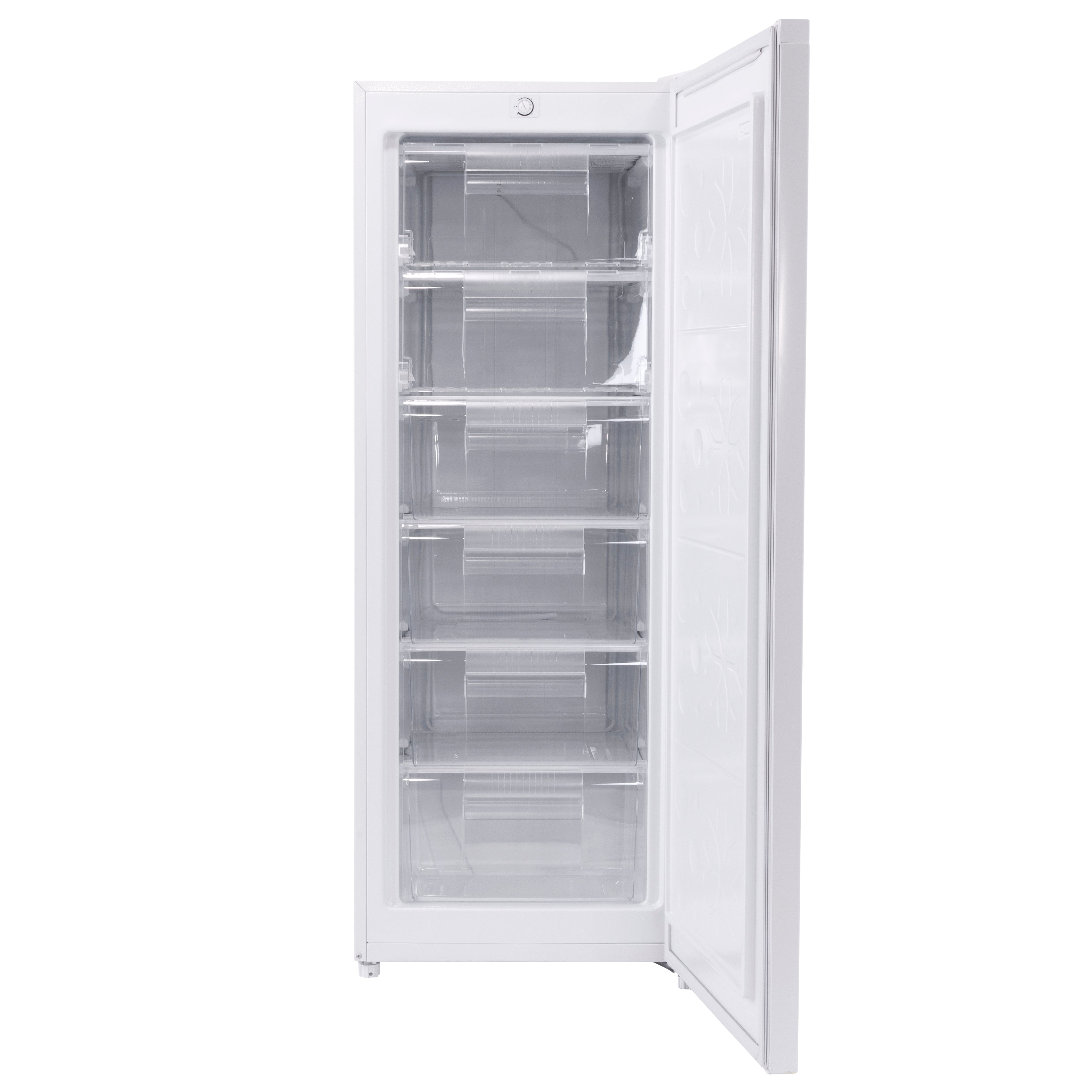 Baridi Freestanding Tall Freezer, 177L Capacity with Reversible Door, White – DH324