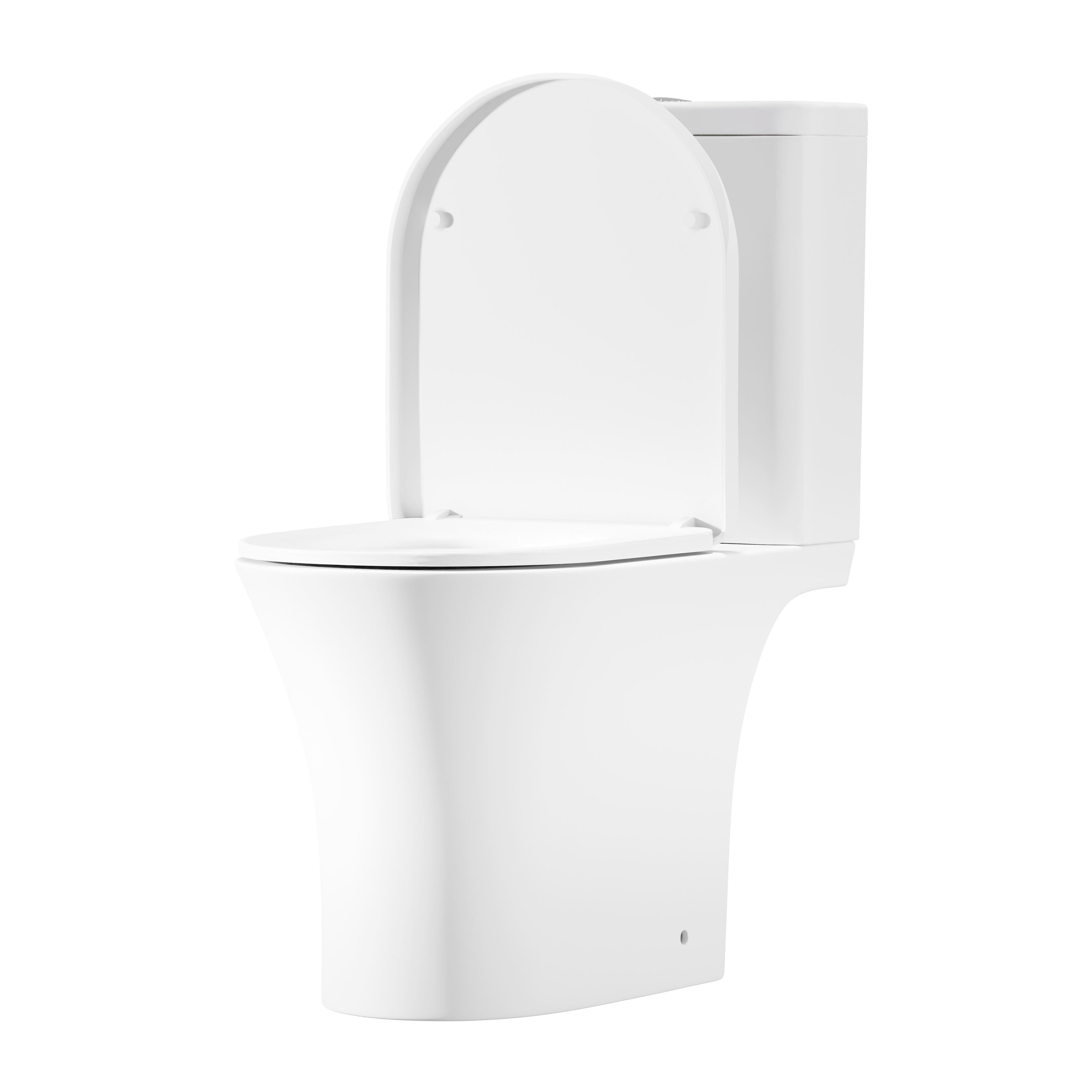 Baridi Close-Coupled Toilet with Soft Close Seat, Dual Flush Cistern & Rimless Flush, White - DH332