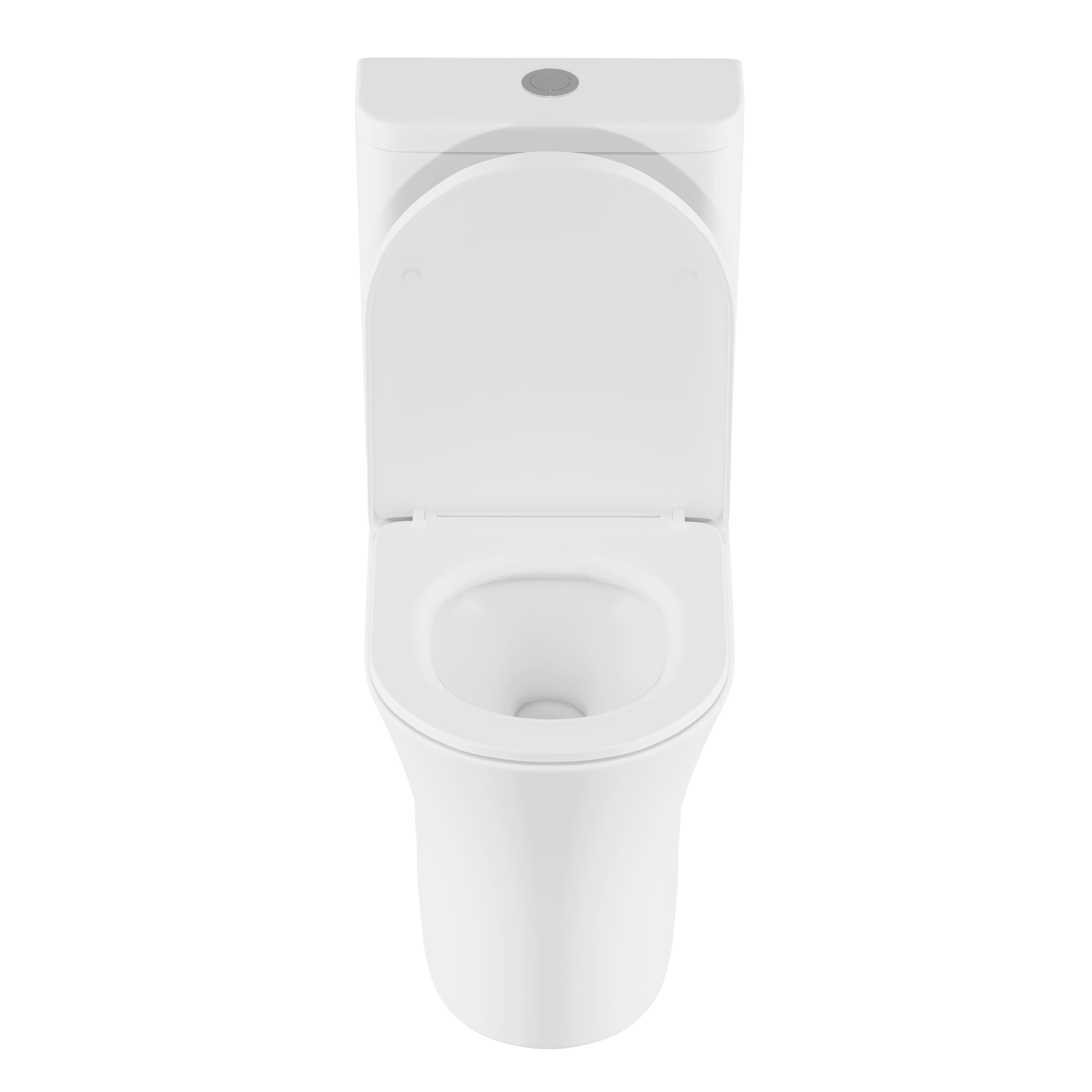 Baridi Close-Coupled Toilet with Soft Close Seat, Dual Flush Cistern & Rimless Flush, White - DH332