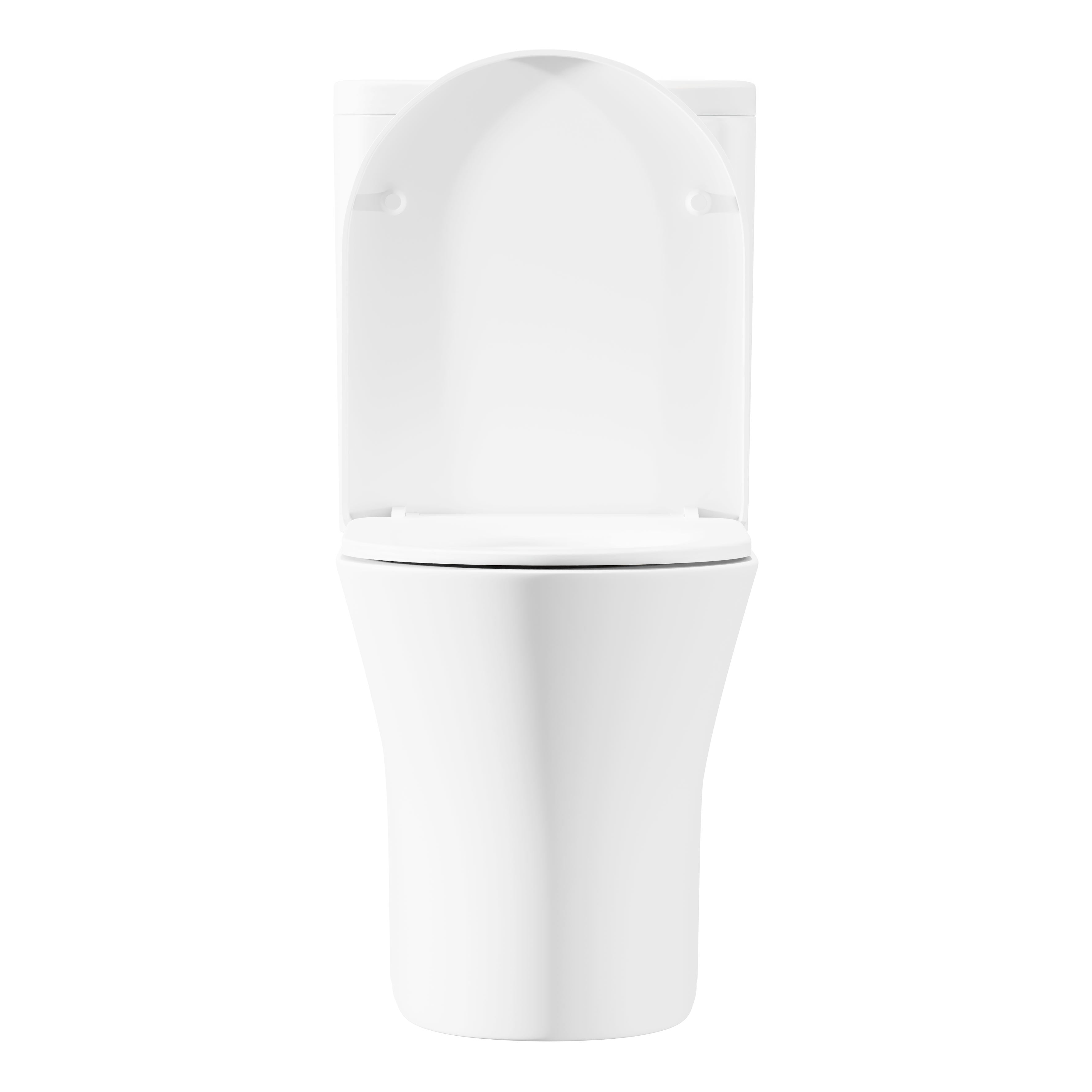 Baridi Close-Coupled Toilet with Soft Close Seat, Dual Flush Cistern & Rimless Flush, White - DH332