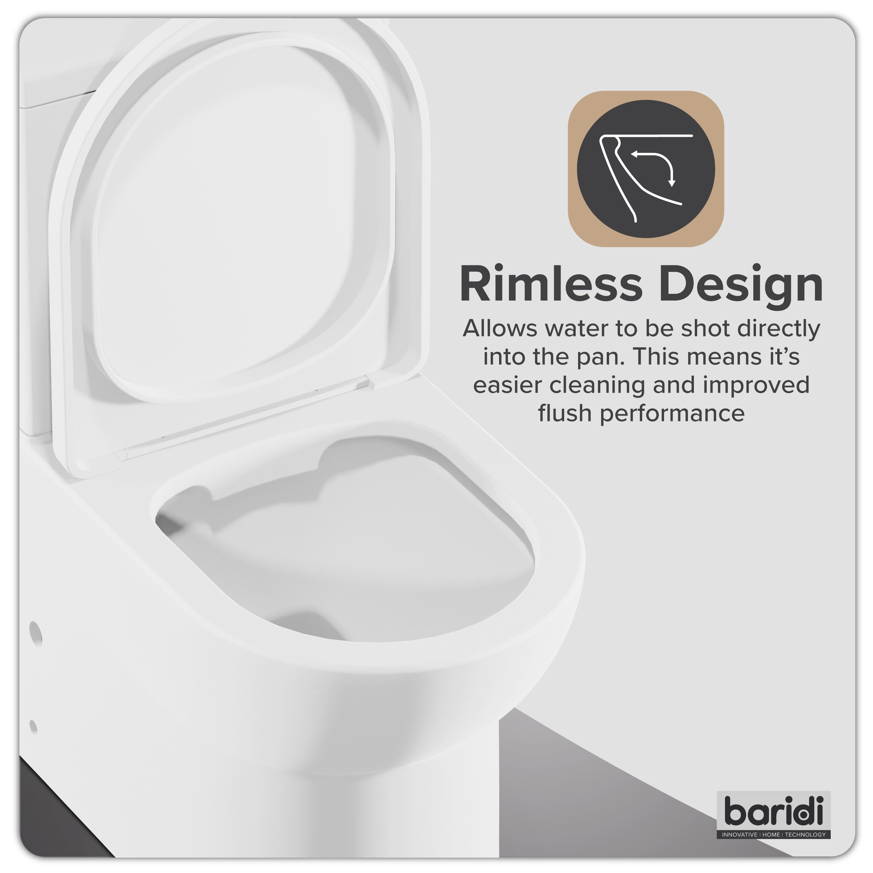 Baridi Close-Coupled Toilet with Soft Close Seat, Dual Flush Cistern & Rimless Flush, White - DH333