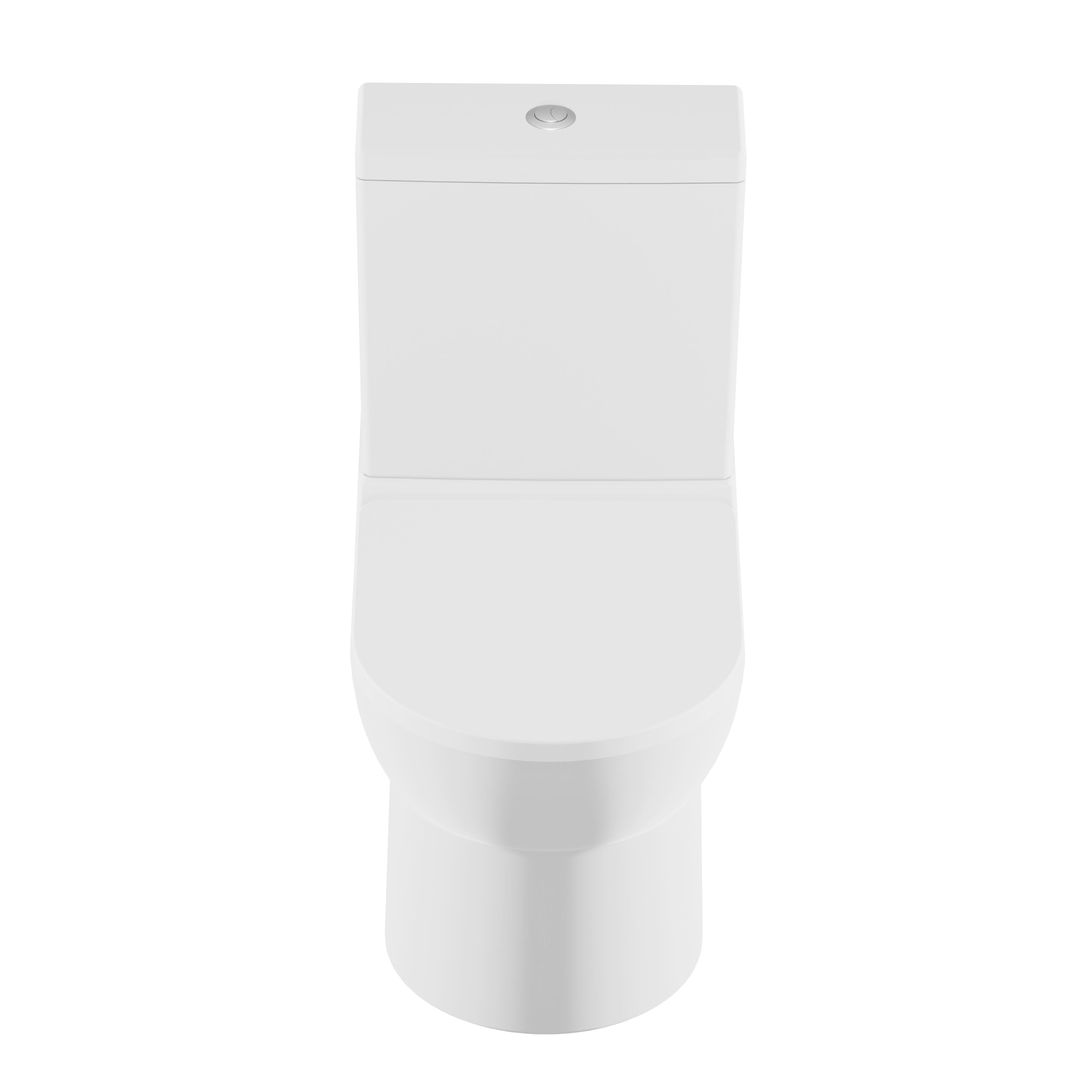 Baridi Close-Coupled Toilet with Soft Close Seat, Dual Flush Cistern & Rimless Flush, White - DH333