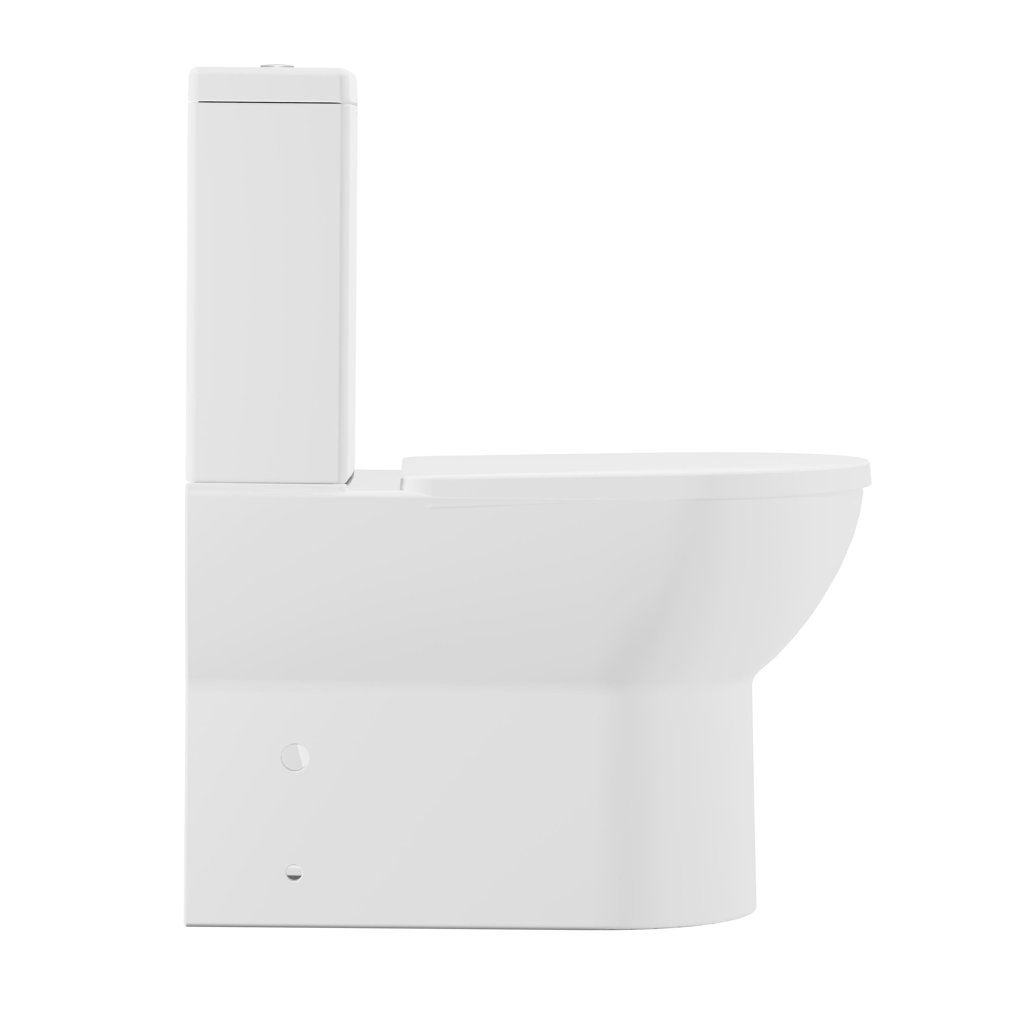 Baridi Close-Coupled Toilet with Soft Close Seat, Dual Flush Cistern & Rimless Flush, White - DH333