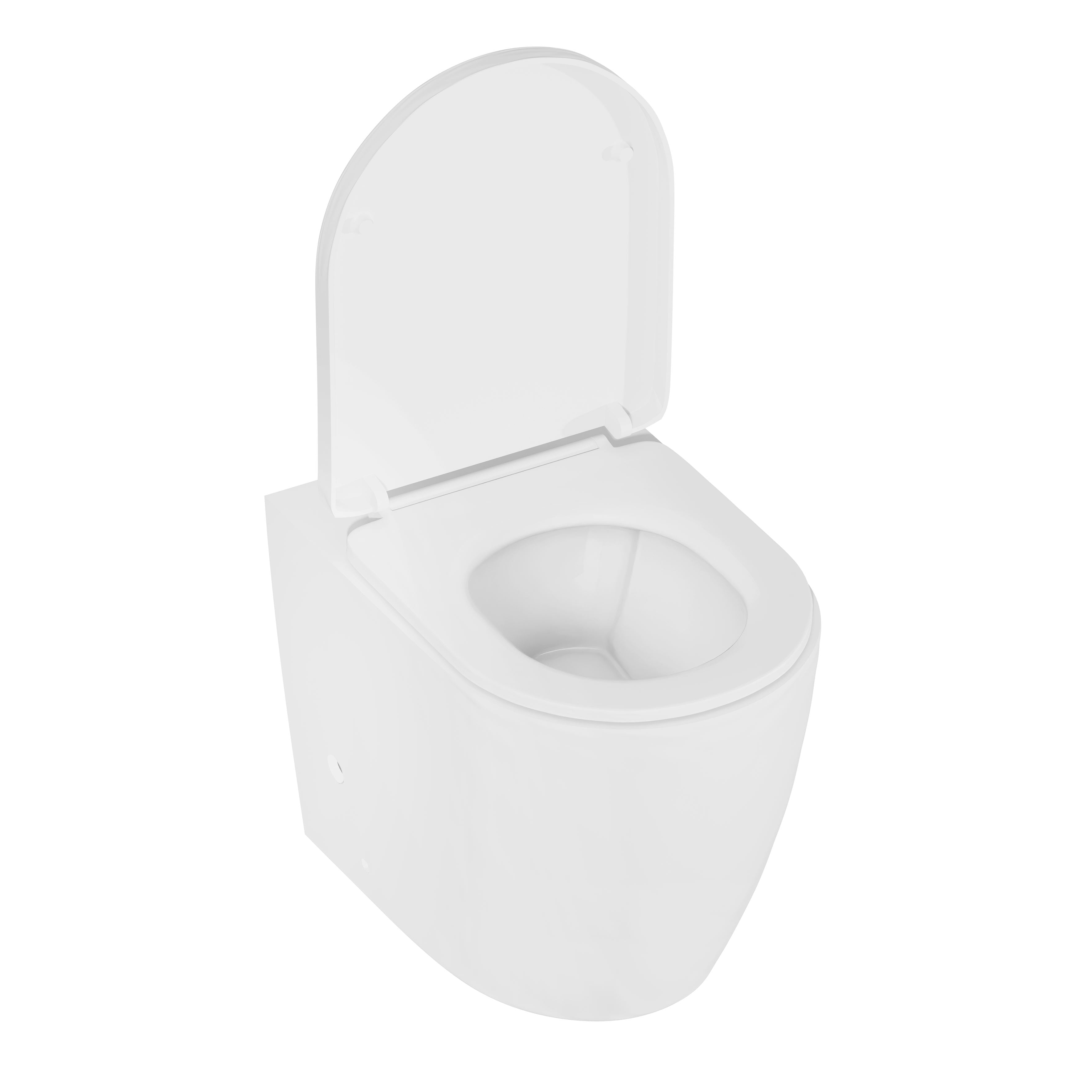 Back-to-Wall Toilet with Soft Close Seat & Rimless Flush – White