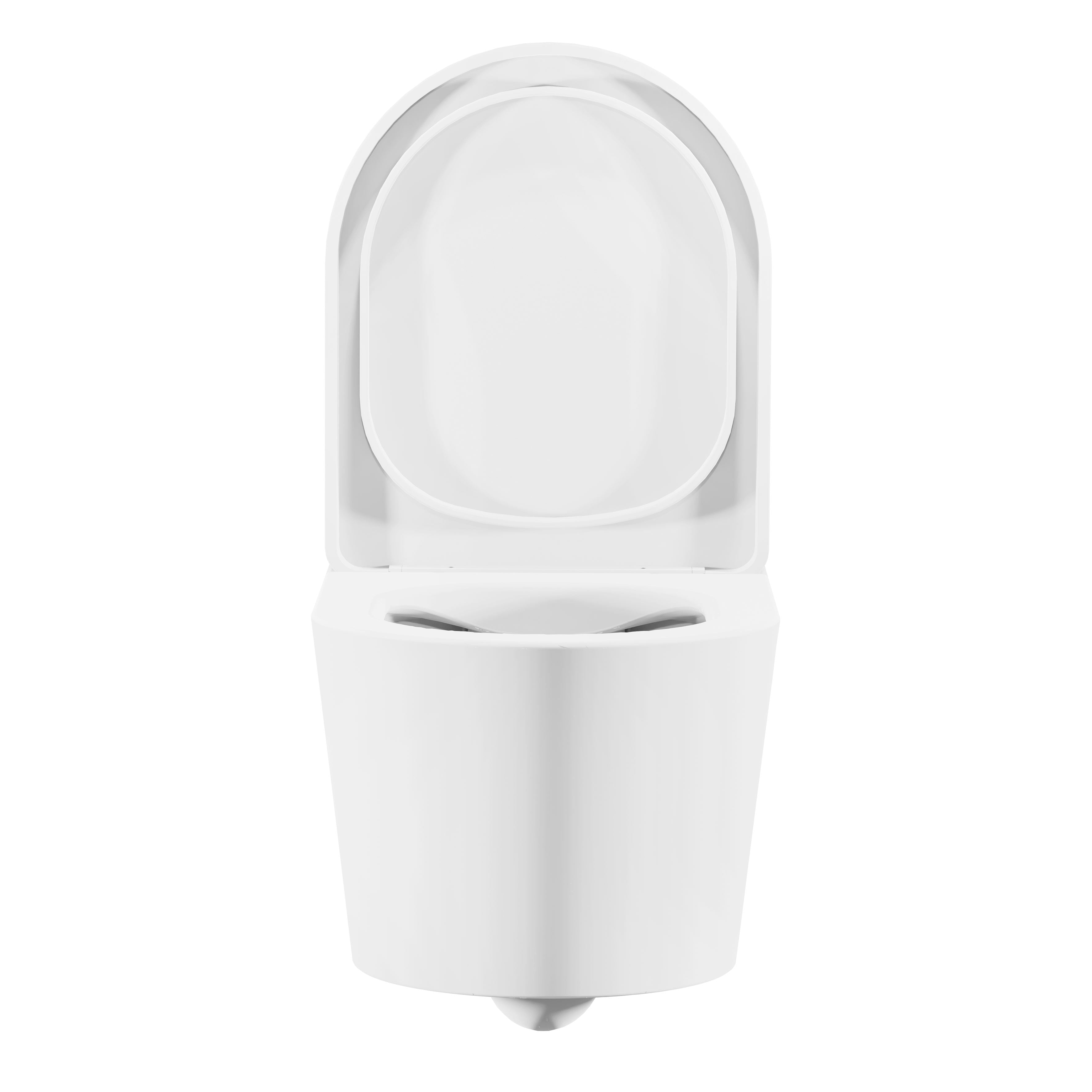 Baridi Wall Hung Toilet with Soft Close Seat & Rimless Flush, White - DH335