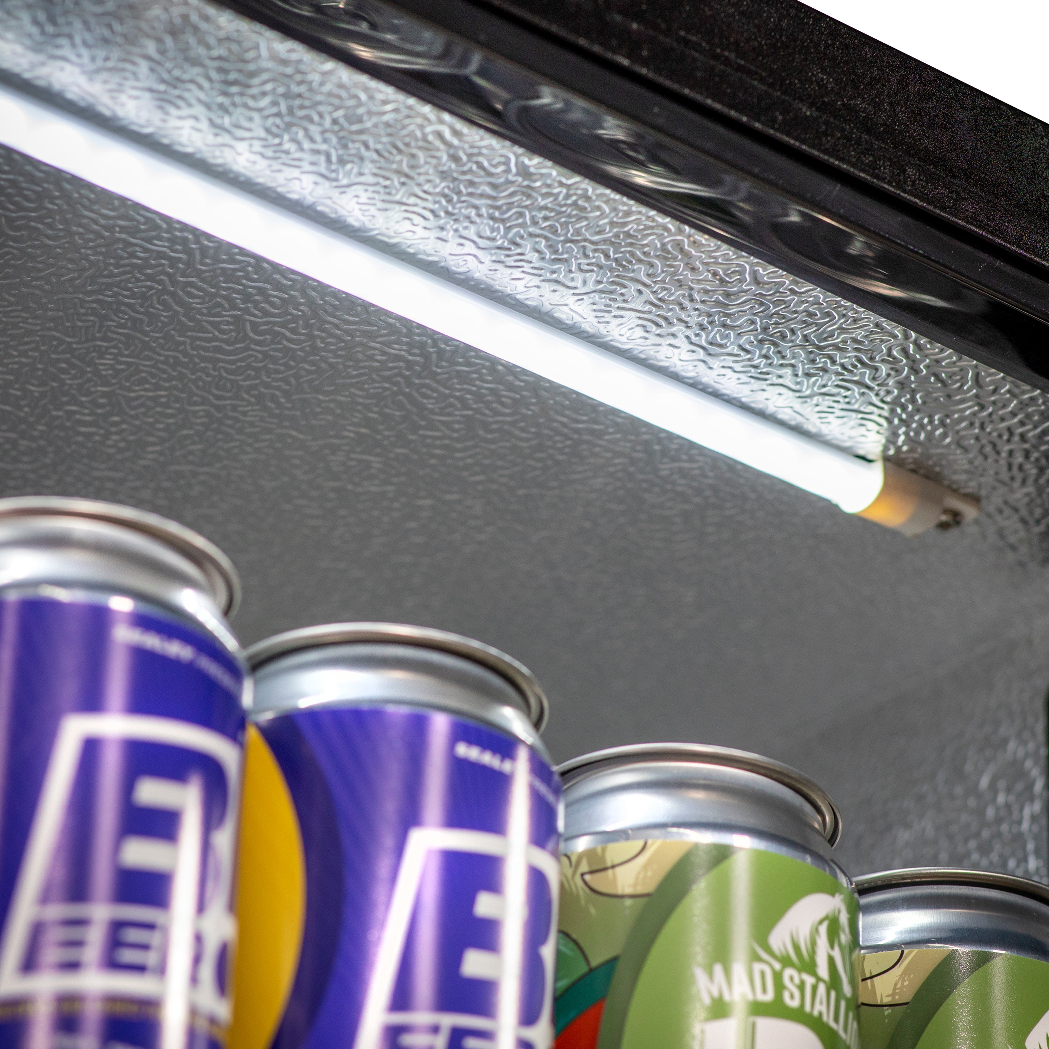 Baridi Back Bar Drinks Fridge/Cooler with Triple Sliding Door 307L, Black – DH337