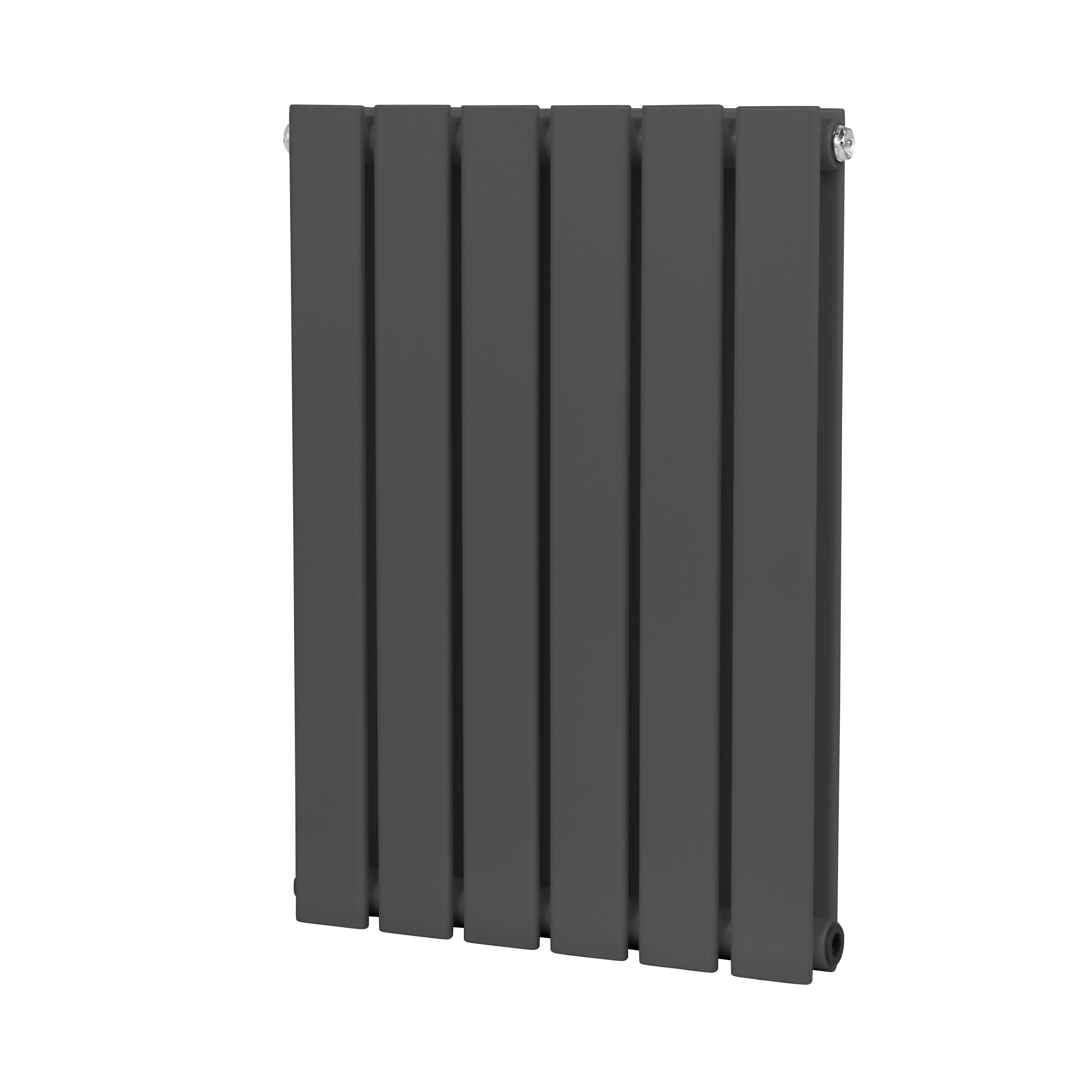 Baridi Horizontal Radiator Contemporary Double Flat Panel Design 420 x 600mm, Anthracite - DH338