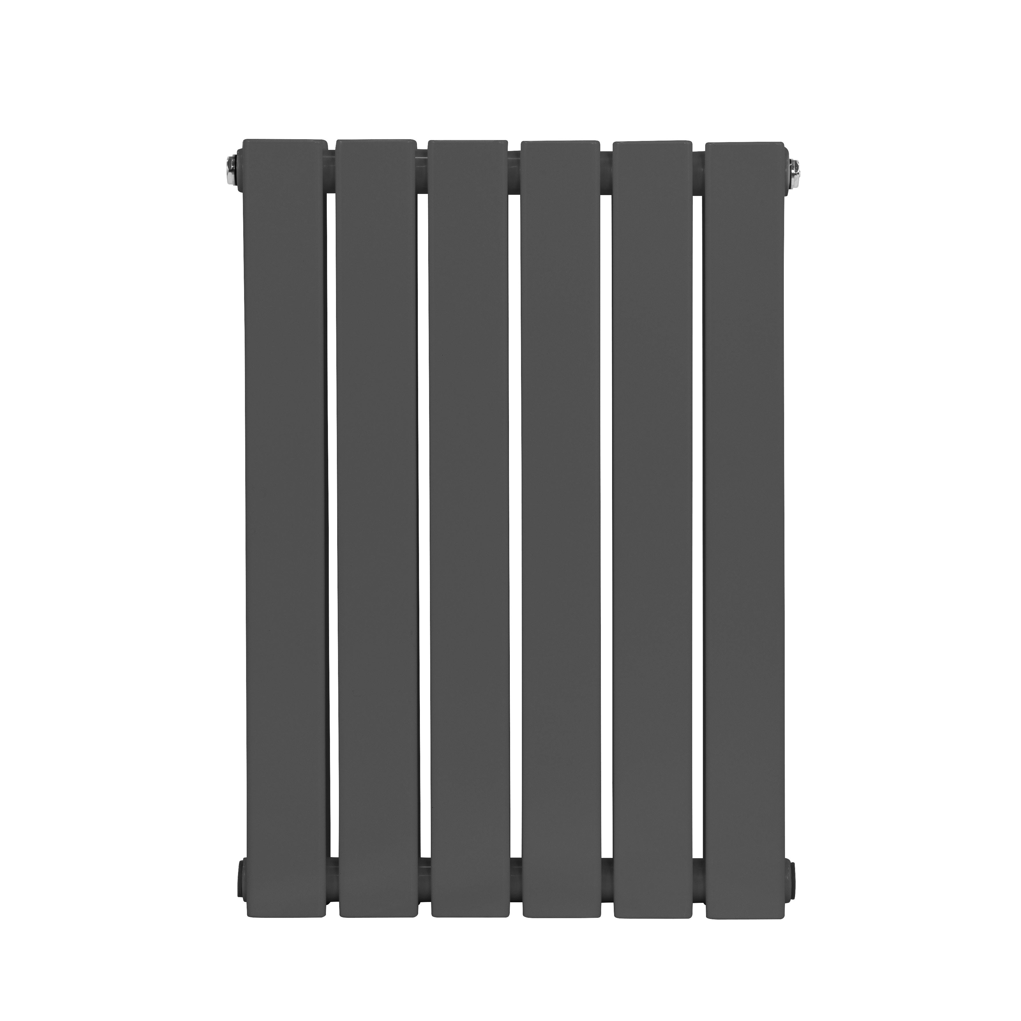 Baridi Horizontal Radiator Contemporary Double Flat Panel Design 420 x 600mm, Anthracite - DH338