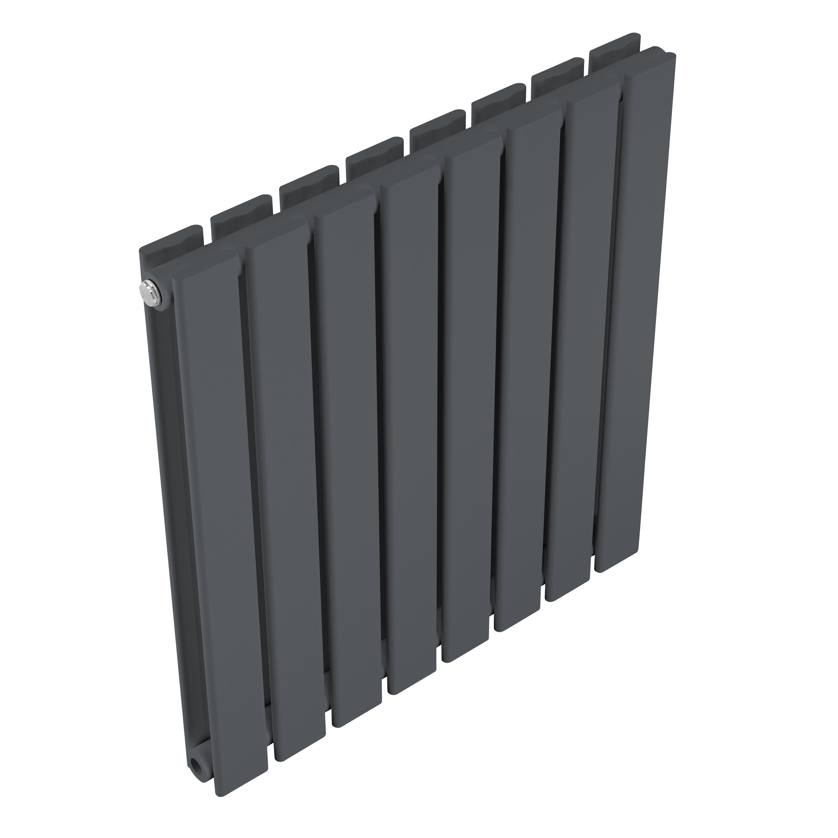 Horizontal Radiator Contemporary Double Flat Panel Design 600 x 560mm, Anthracite - DH339