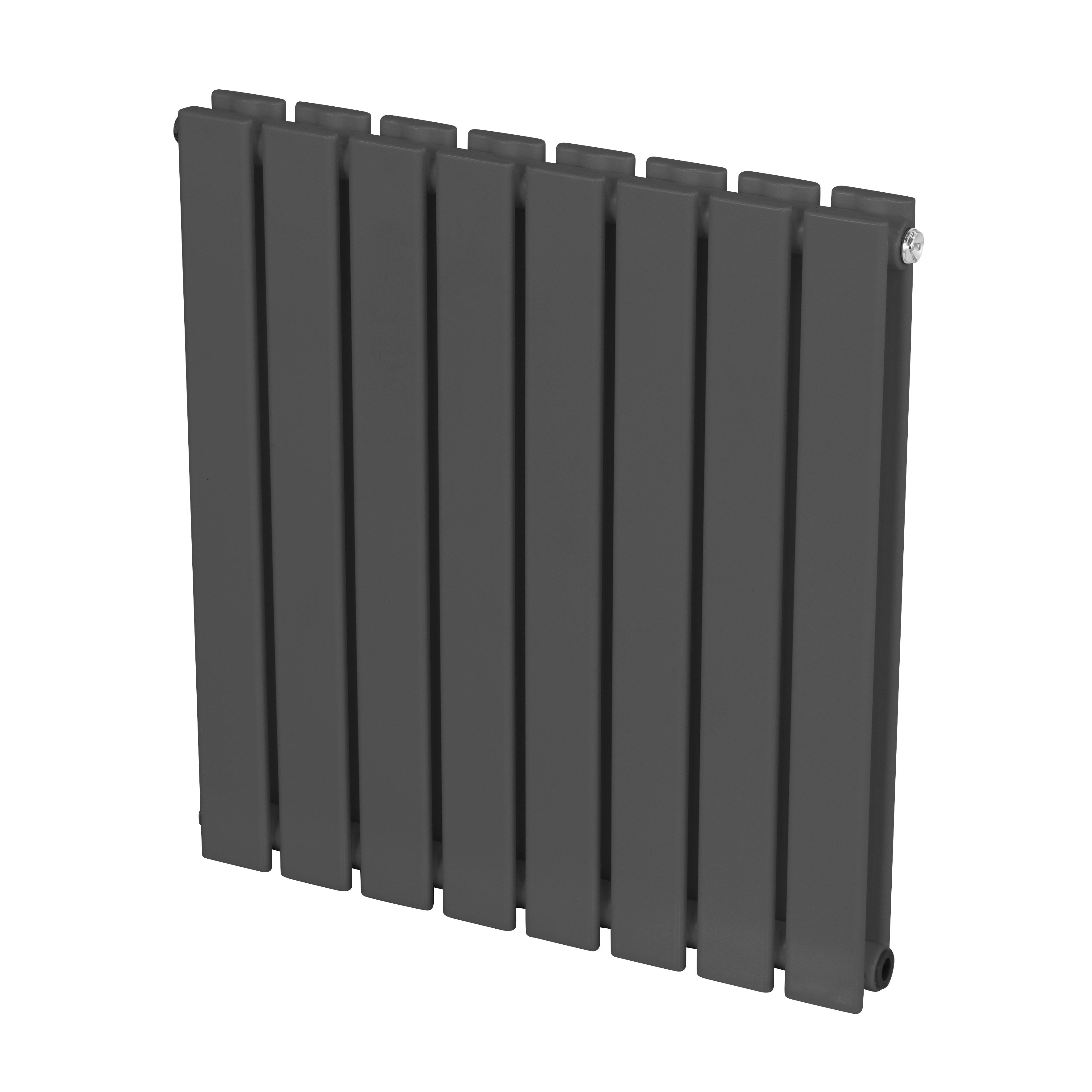 Baridi Horizontal Radiator Contemporary Double Flat Panel Design 600 x 560mm, Anthracite - DH339