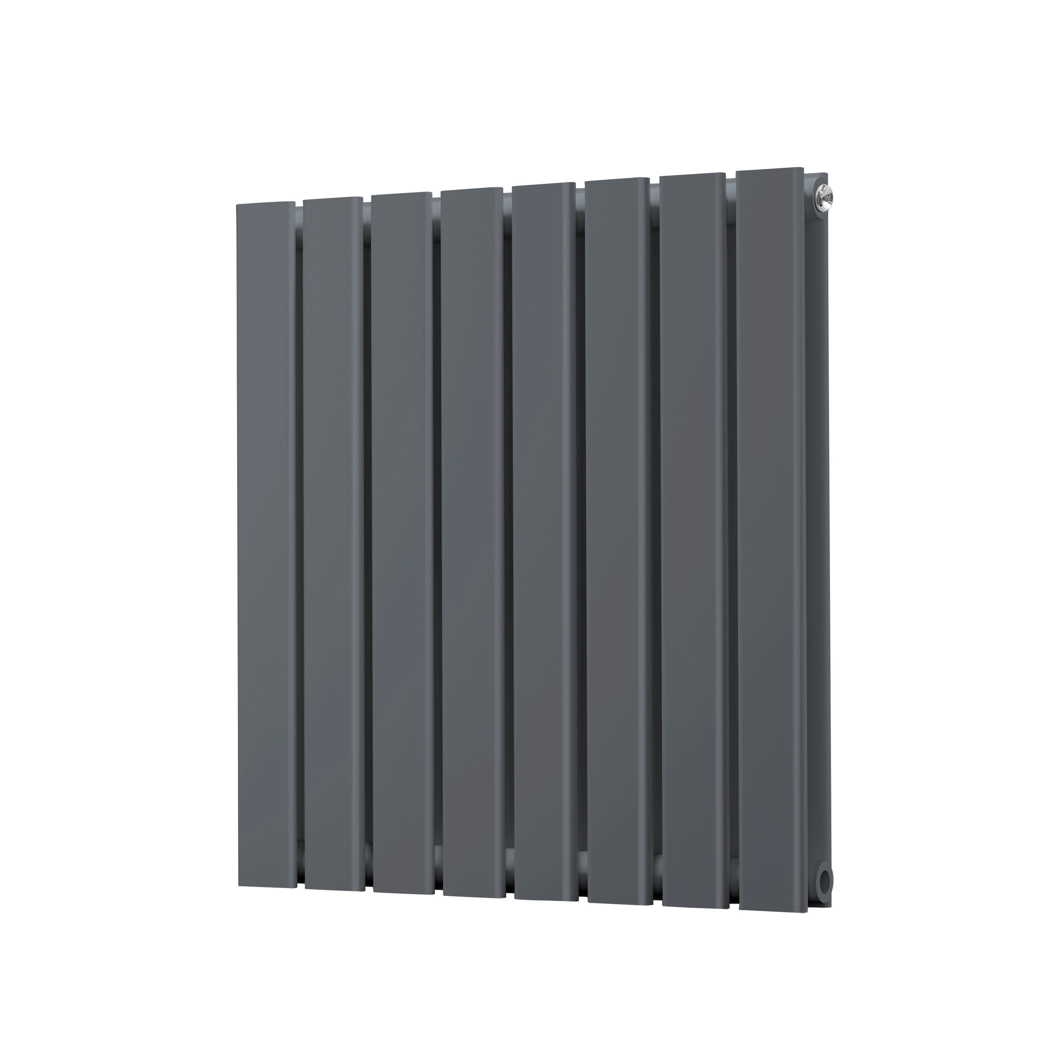 Horizontal Radiator Contemporary Double Flat Panel Design 600 x 560mm, Anthracite - DH339