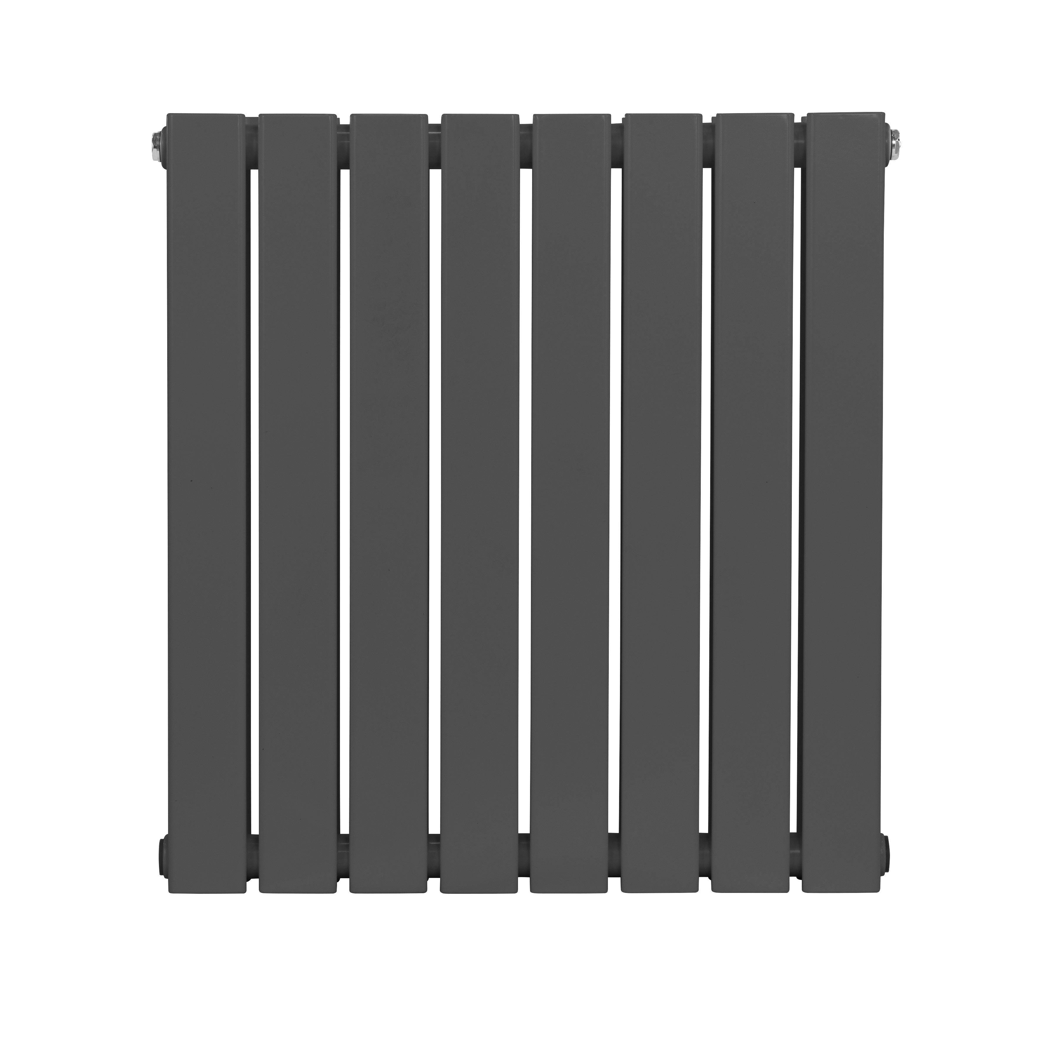 Baridi Horizontal Radiator Contemporary Double Flat Panel Design 600 x 560mm, Anthracite - DH339