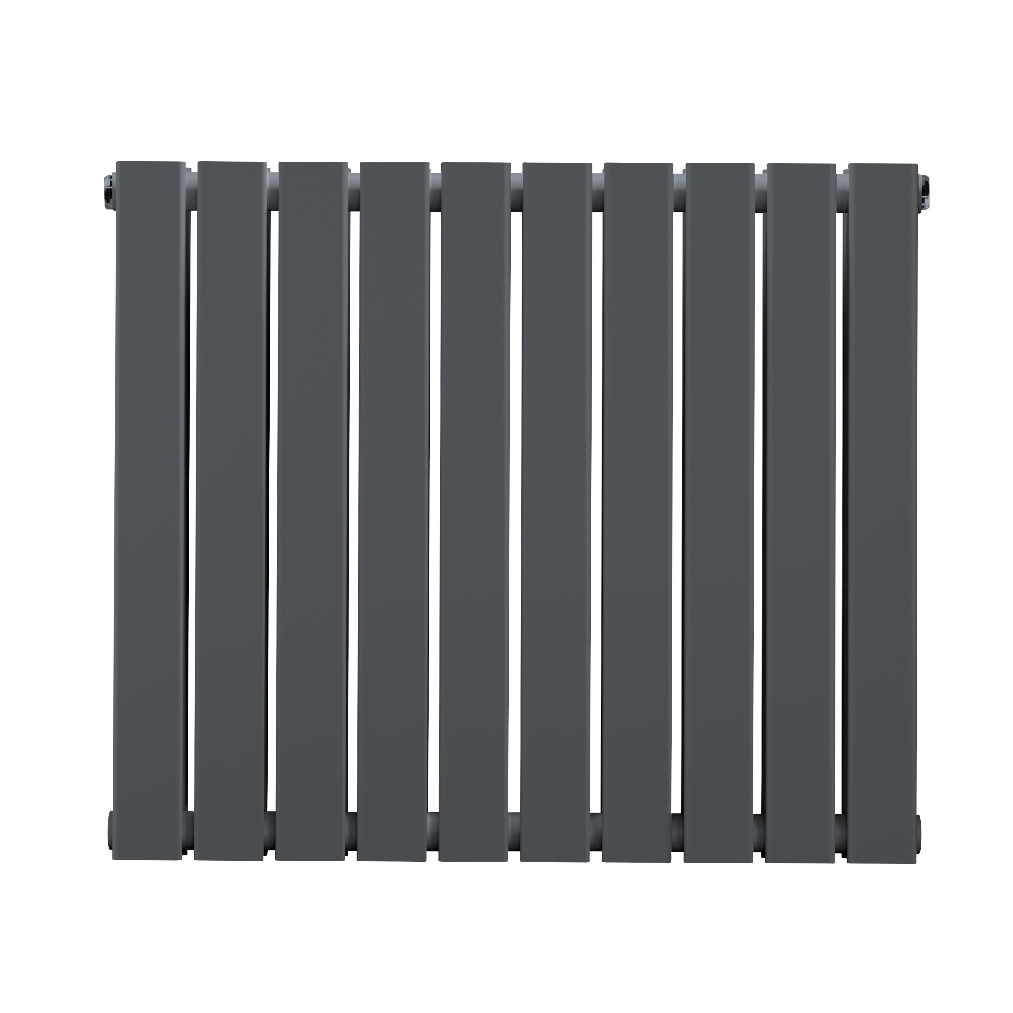 Horizontal Radiator Contemporary Double Flat Panel Design 600 x 700mm, Anthracite - DH340