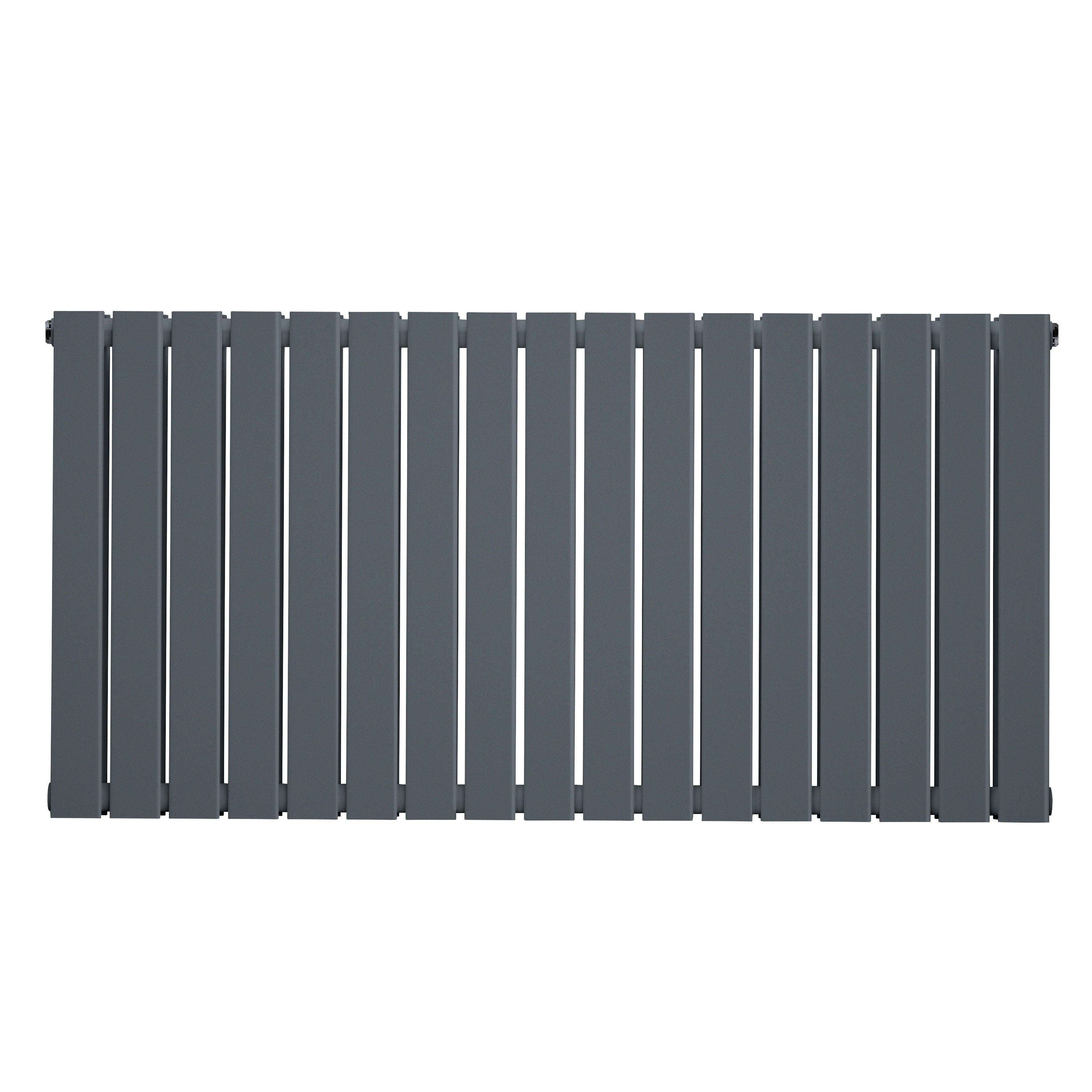Horizontal Radiator Contemporary Double Flat Panel Design 600 x 1190mm, Anthracite - DH342