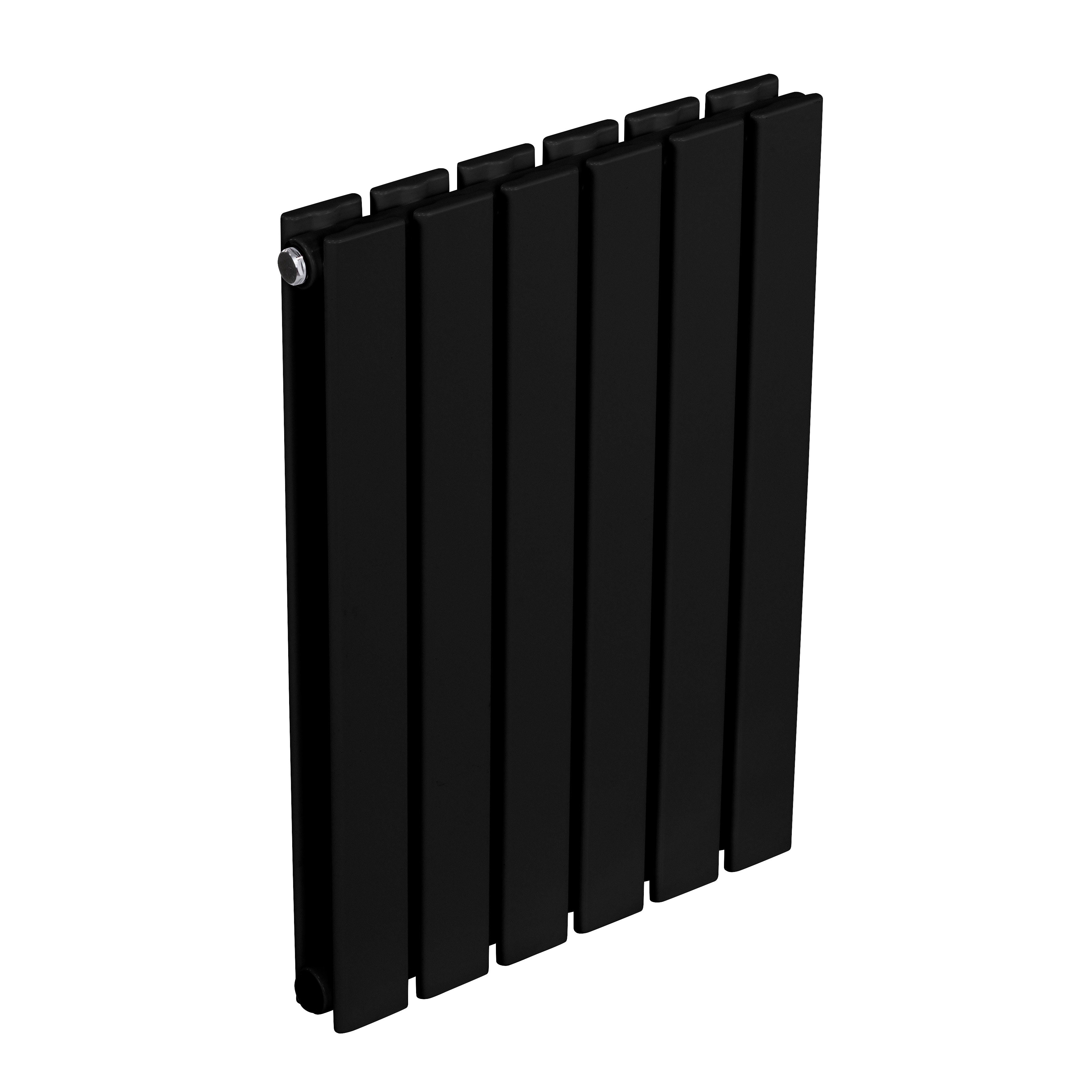 Baridi Horizontal Radiator Contemporary Double Flat Panel Design 600 x 420mm, Black - DH343