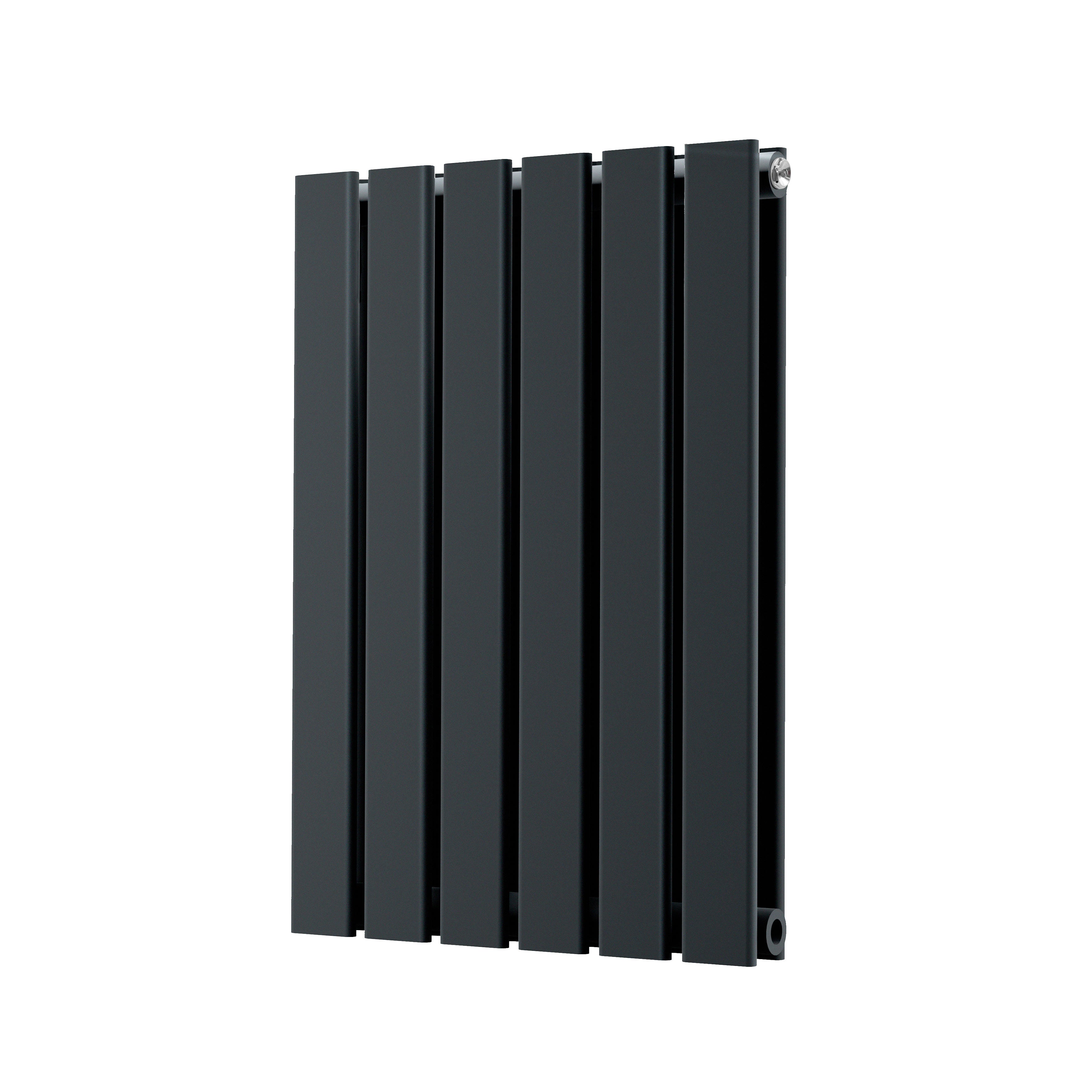 Horizontal Radiator Contemporary Double Flat Panel Design 600 x 420mm, Black - DH343