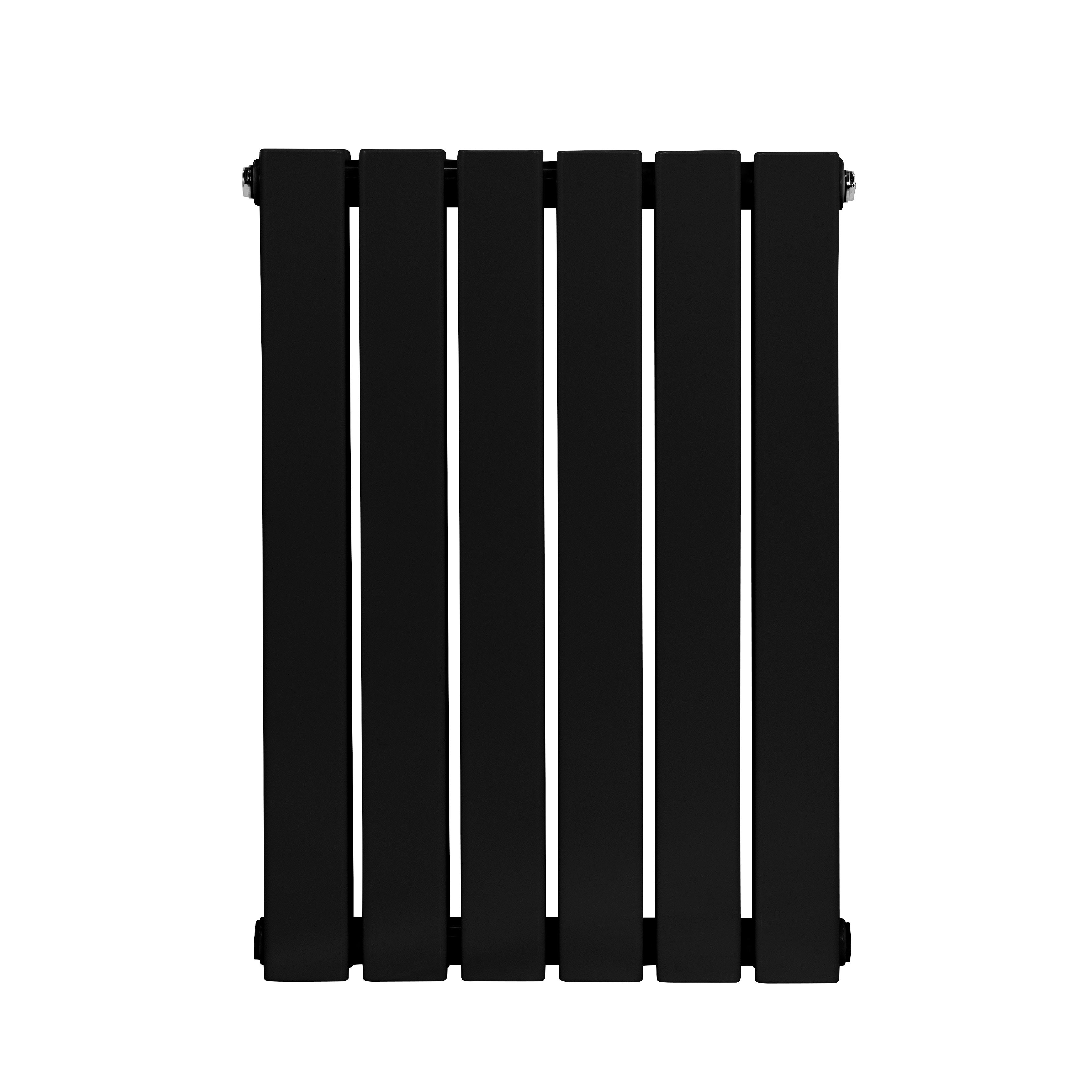 Baridi Horizontal Radiator Contemporary Double Flat Panel Design 600 x 420mm, Black - DH343