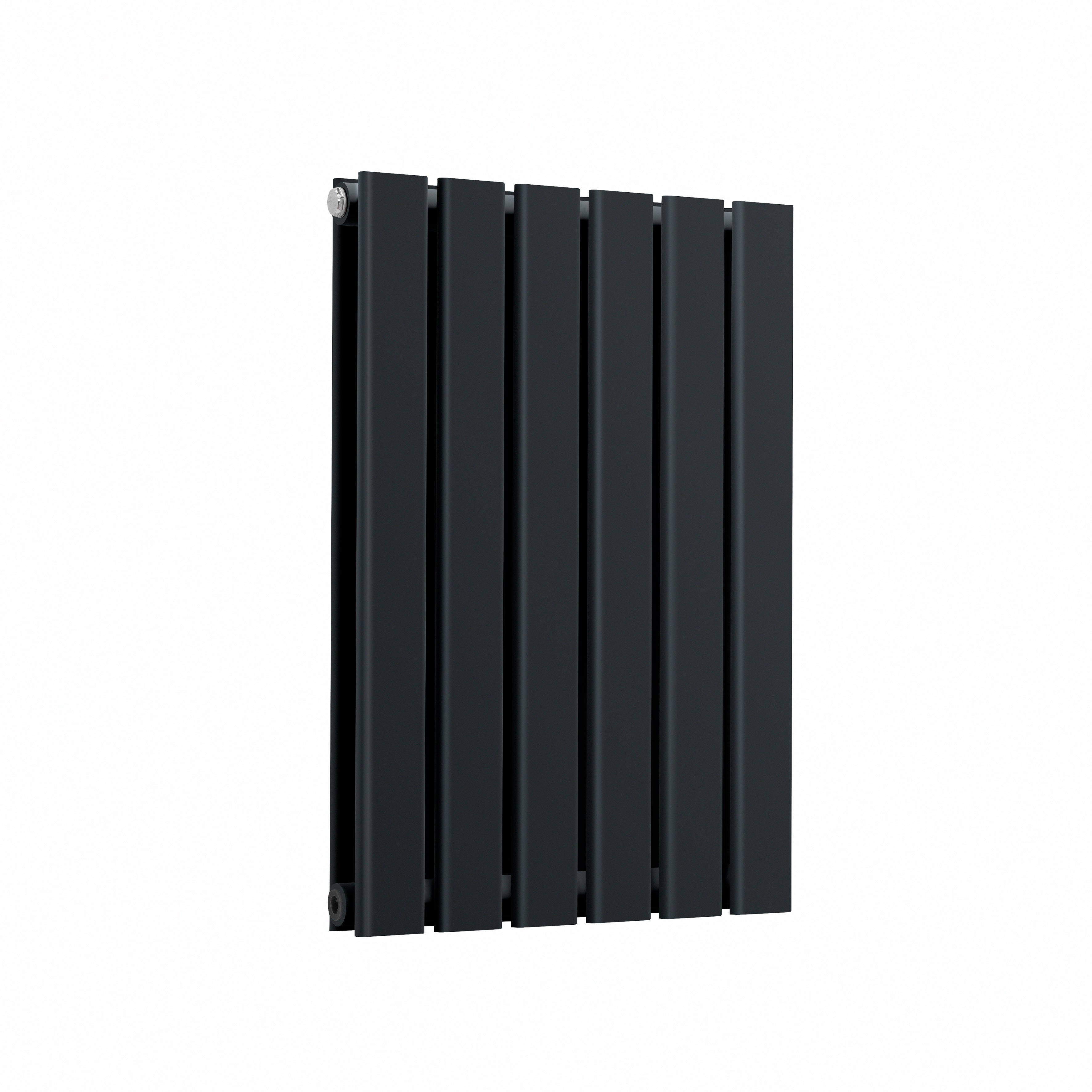 Horizontal Radiator Contemporary Double Flat Panel Design 600 x 420mm, Black - DH343