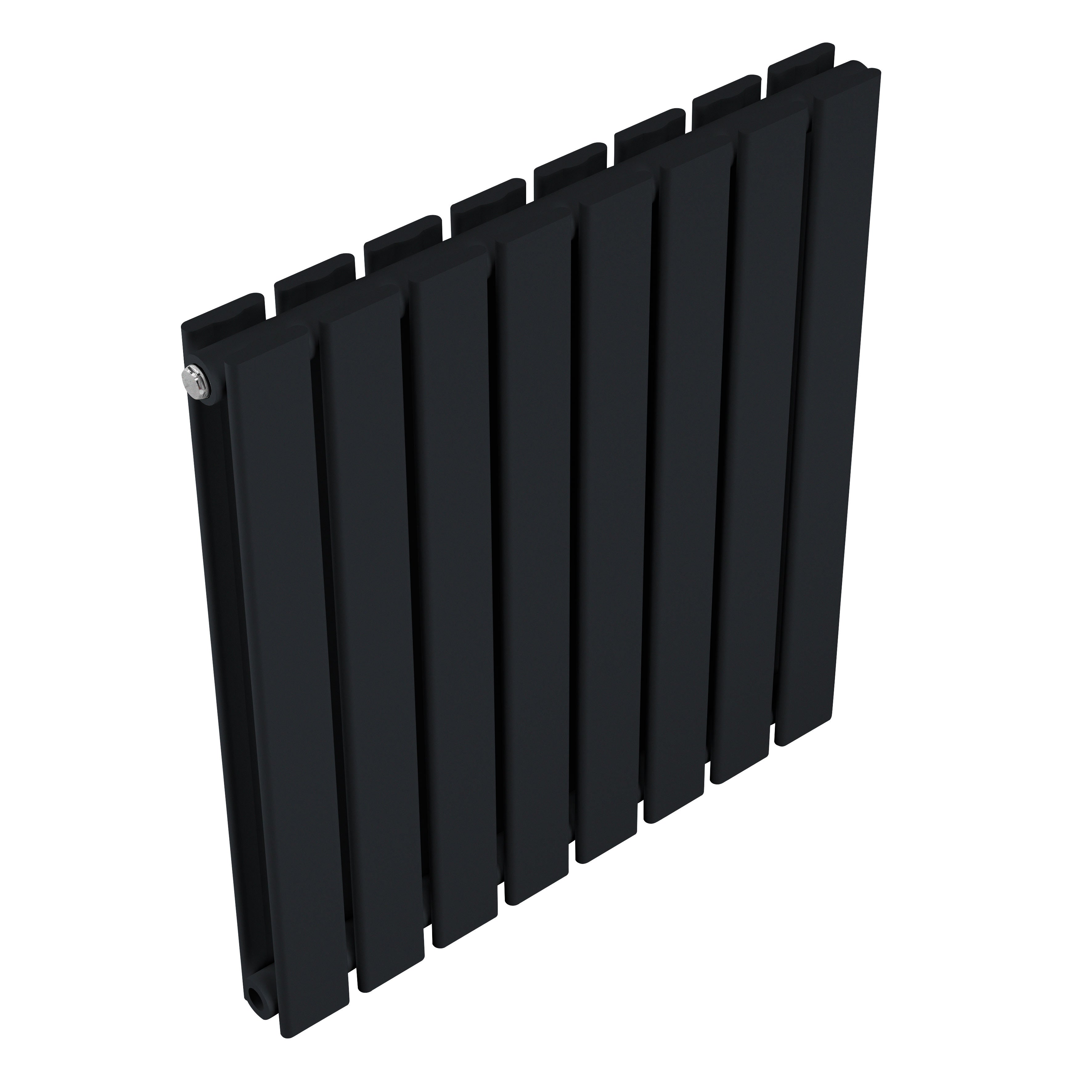 Horizontal Radiator Contemporary Double Flat Panel Design 600 x 560mm, Black - DH344