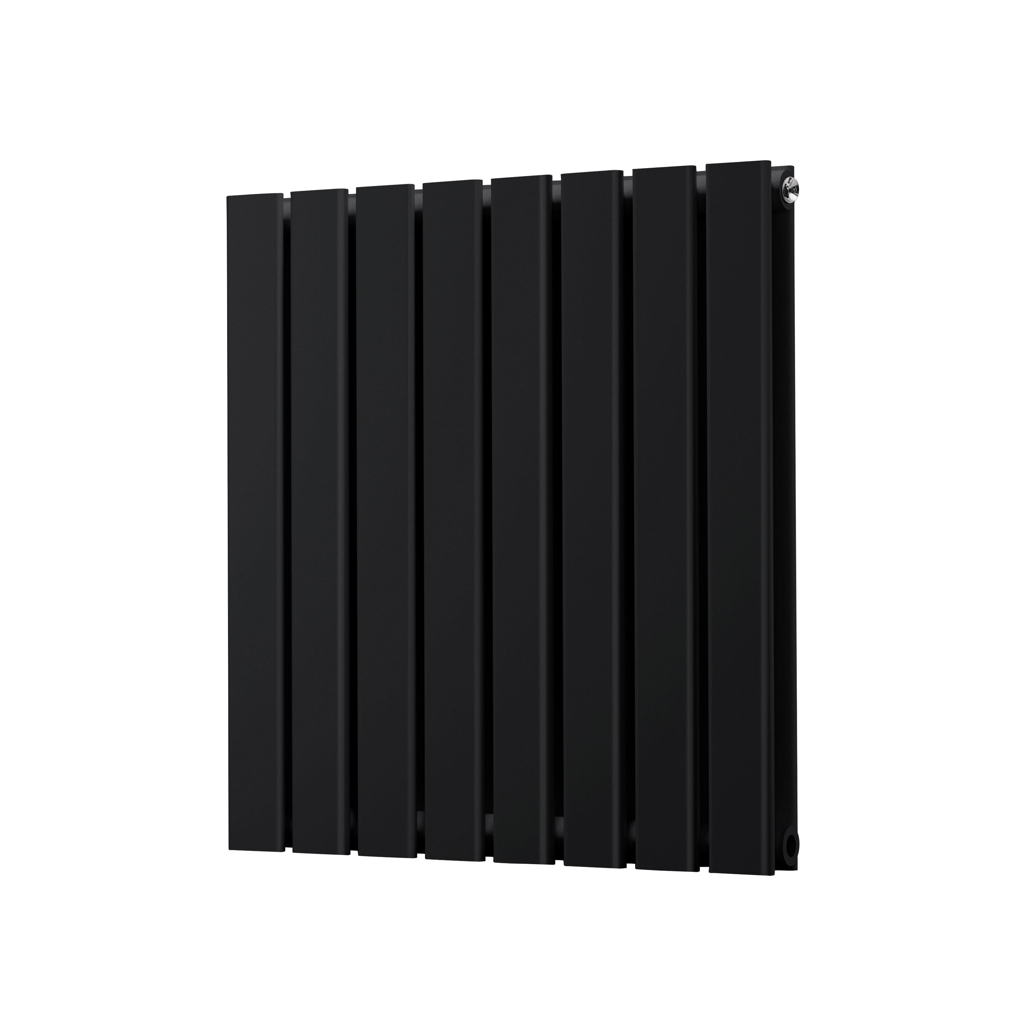 Horizontal Radiator Contemporary Double Flat Panel Design 600 x 560mm, Black - DH344