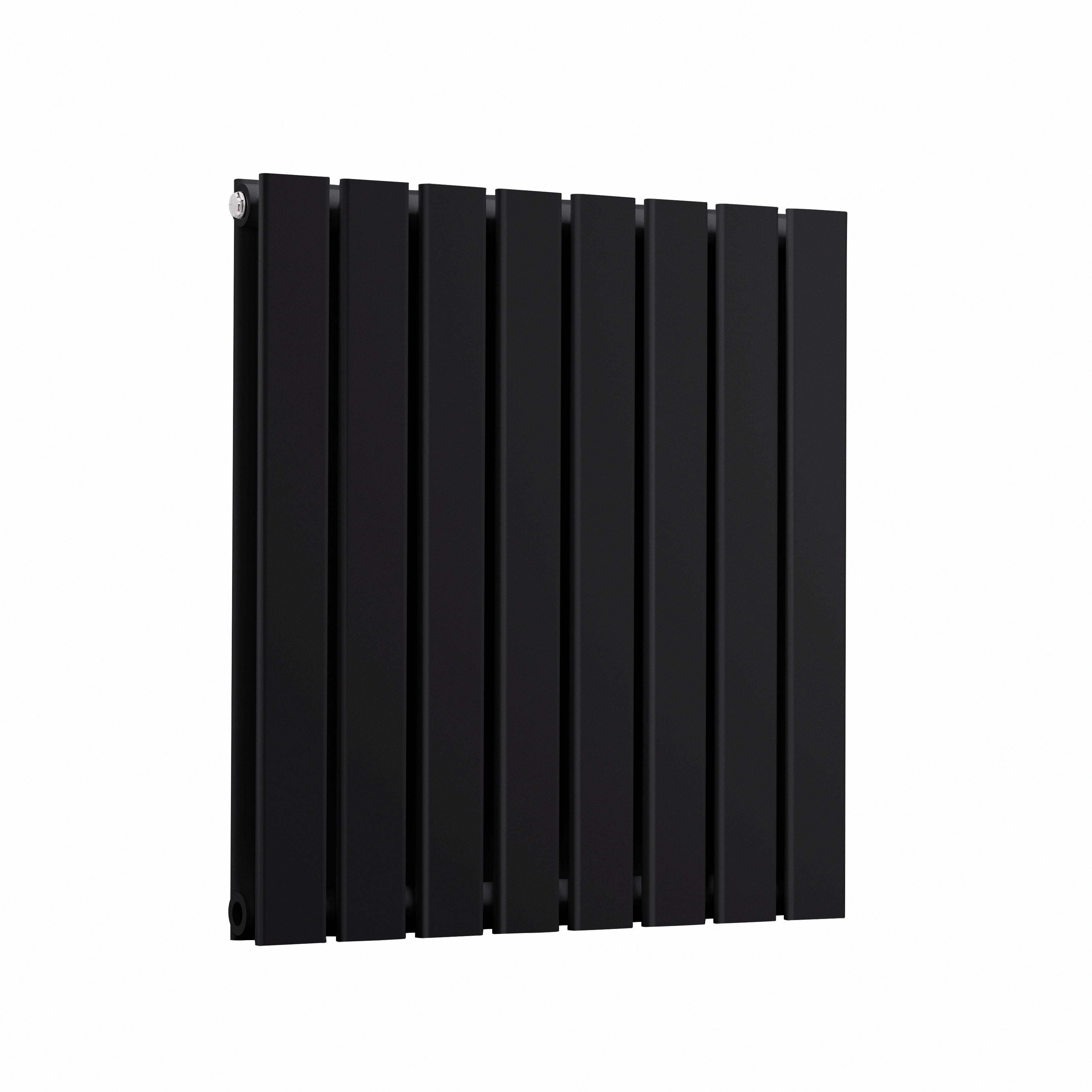 Horizontal Radiator Contemporary Double Flat Panel Design 600 x 560mm, Black - DH344