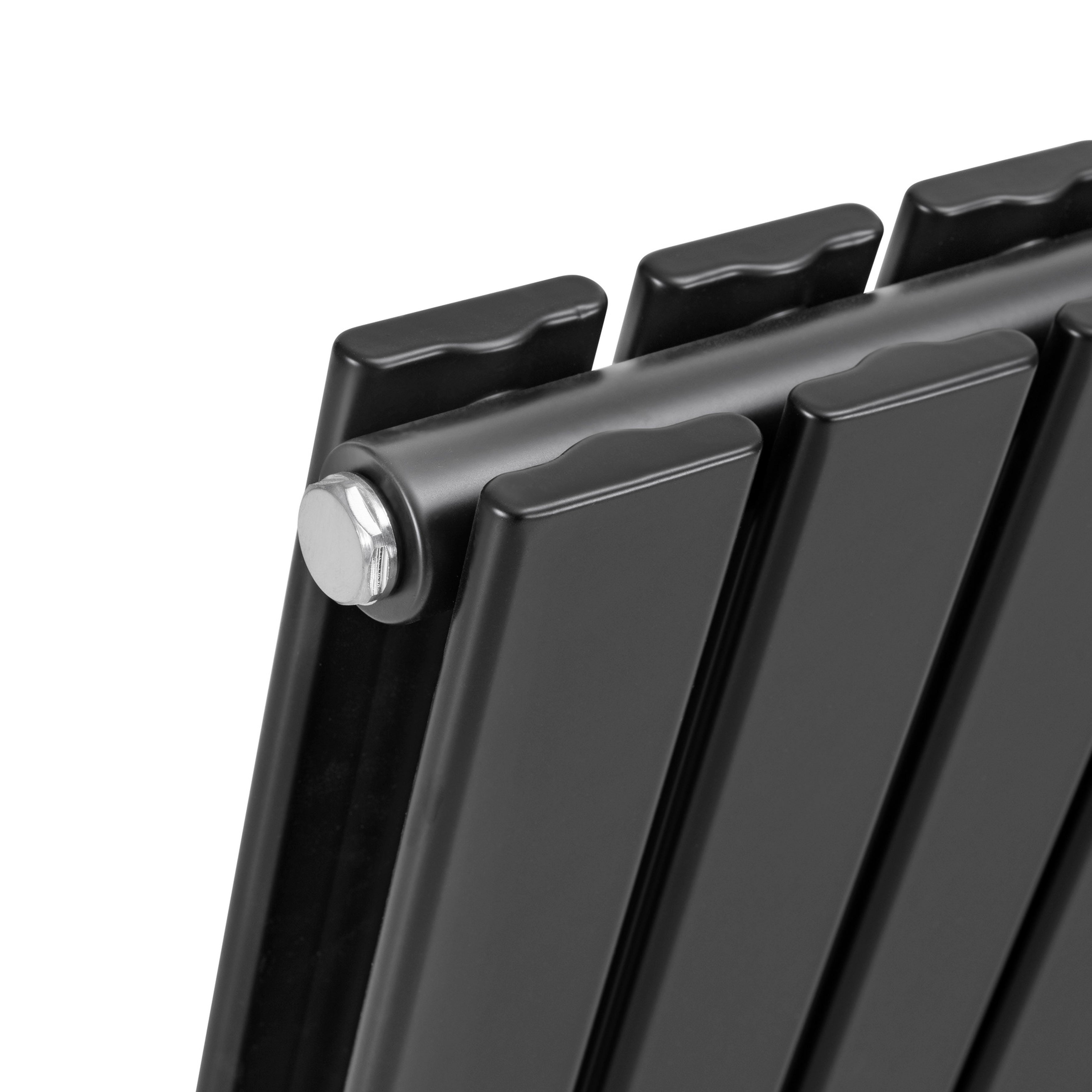 Baridi Horizontal Radiator Contemporary Double Flat Panel Design 600 x 910mm, Black - DH346