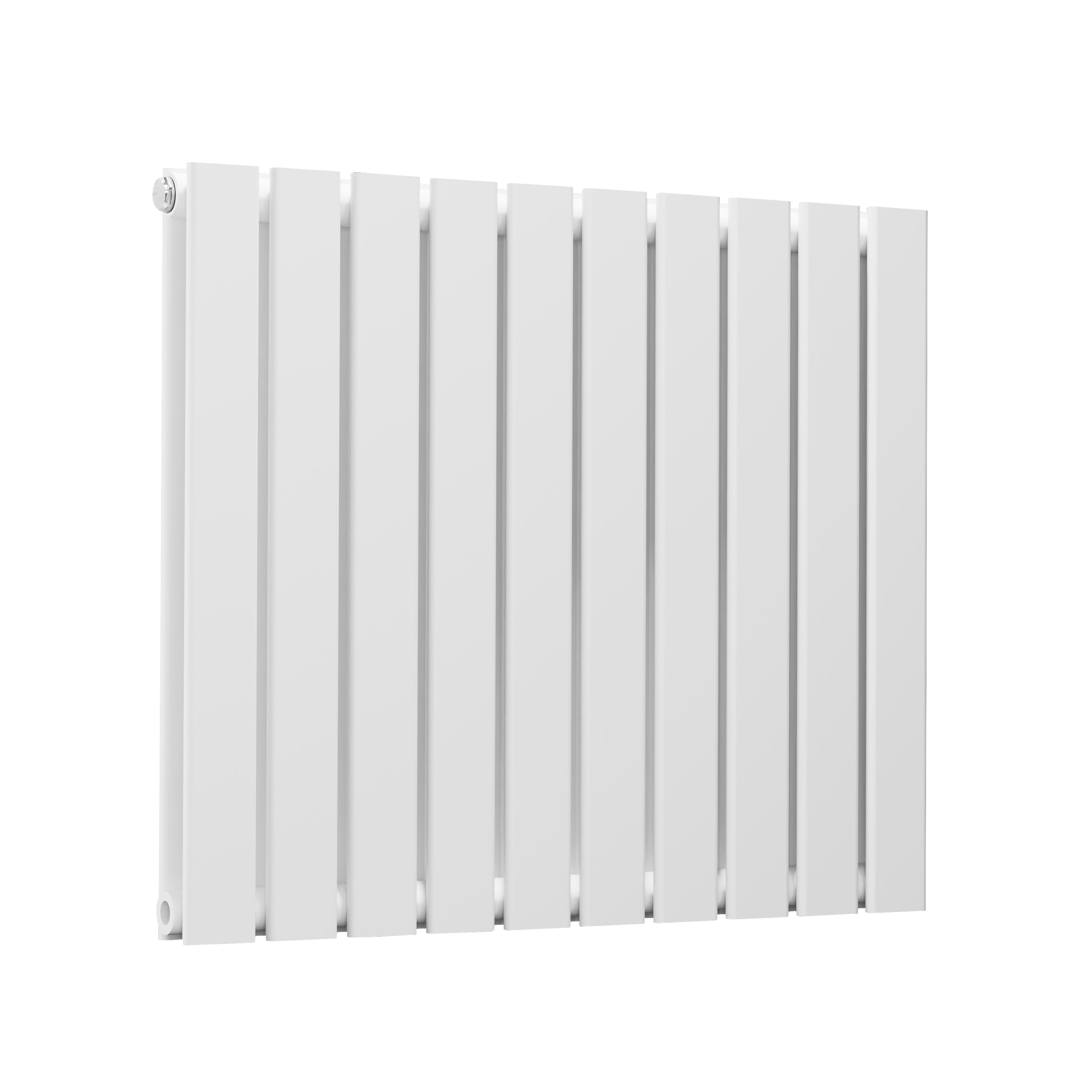Horizontal Radiator Contemporary Double Flat Panel Design 600 x 700mm, White - DH350