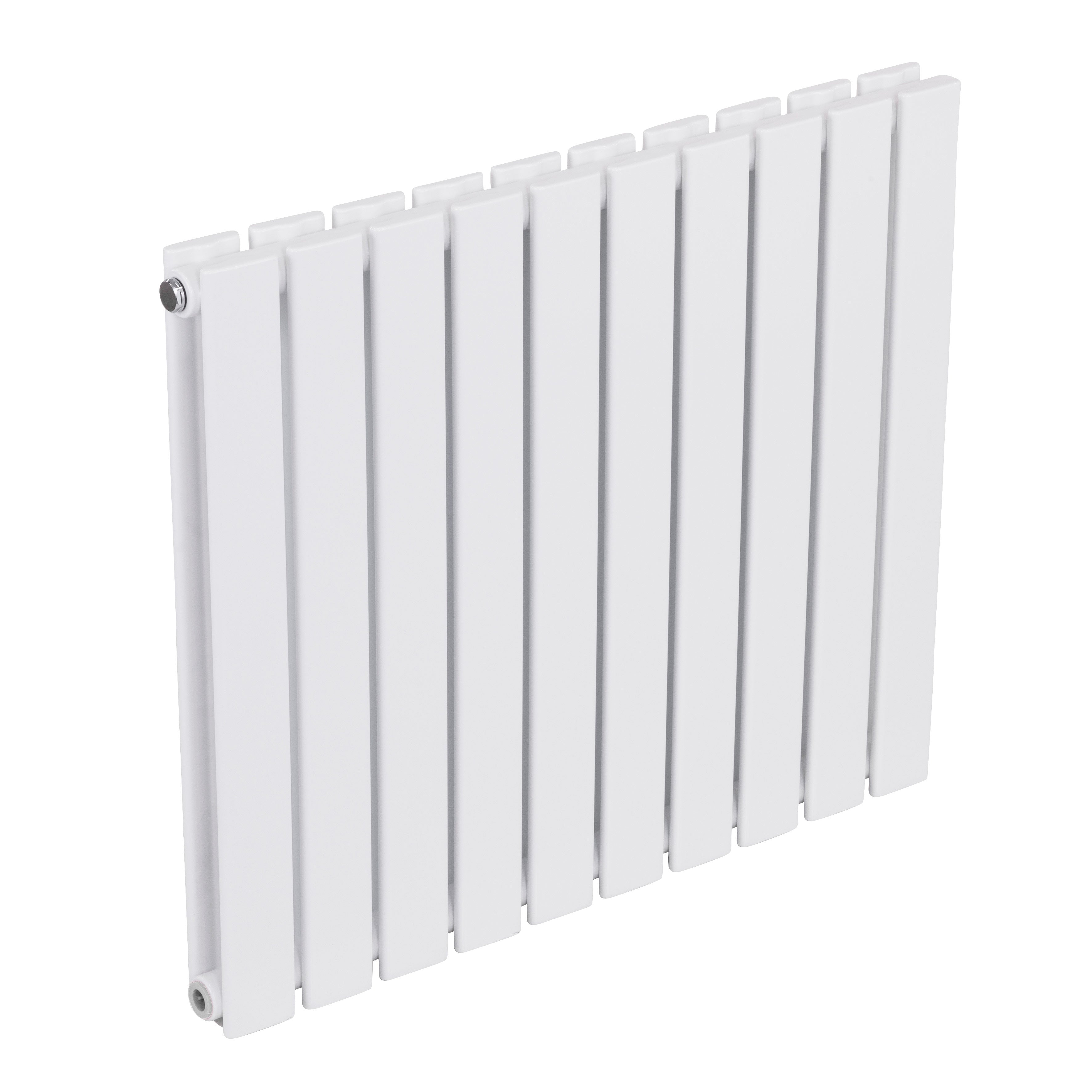 Baridi Horizontal Radiator Contemporary Double Flat Panel Design 600 x 700mm, White - DH350
