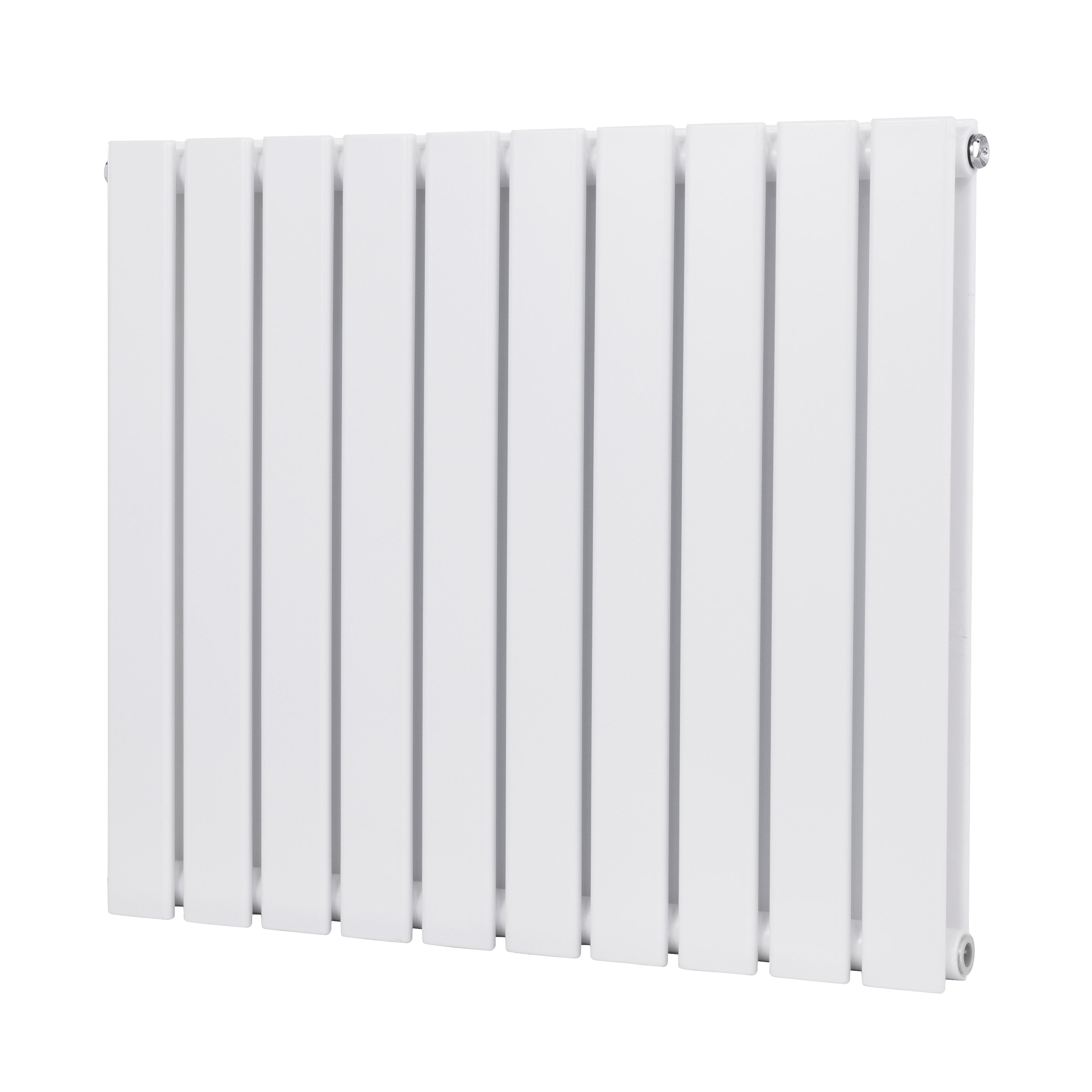 Baridi Horizontal Radiator Contemporary Double Flat Panel Design 600 x 700mm, White - DH350