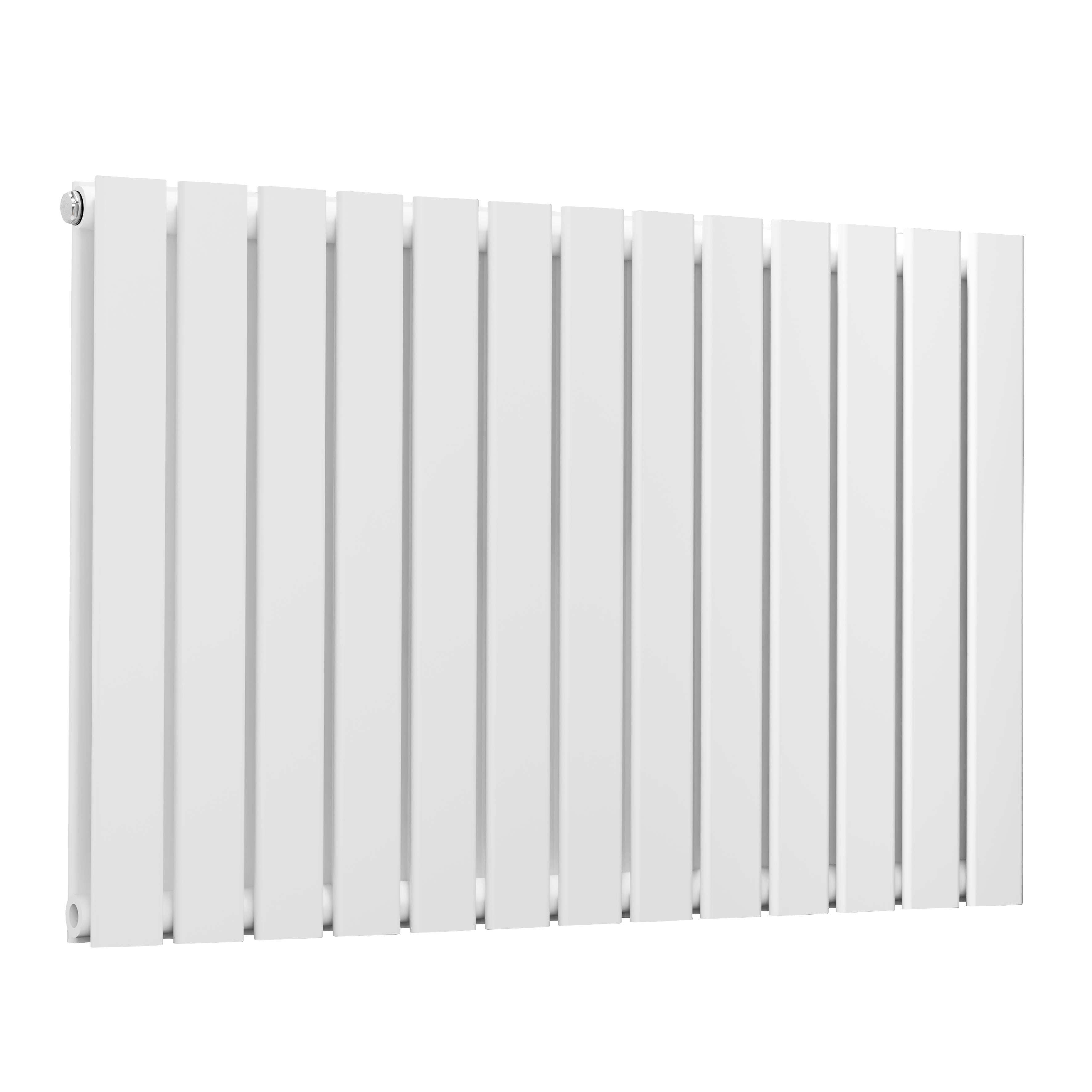 Horizontal Radiator Contemporary Double Flat Panel Design 600 x 910mm, White - DH351