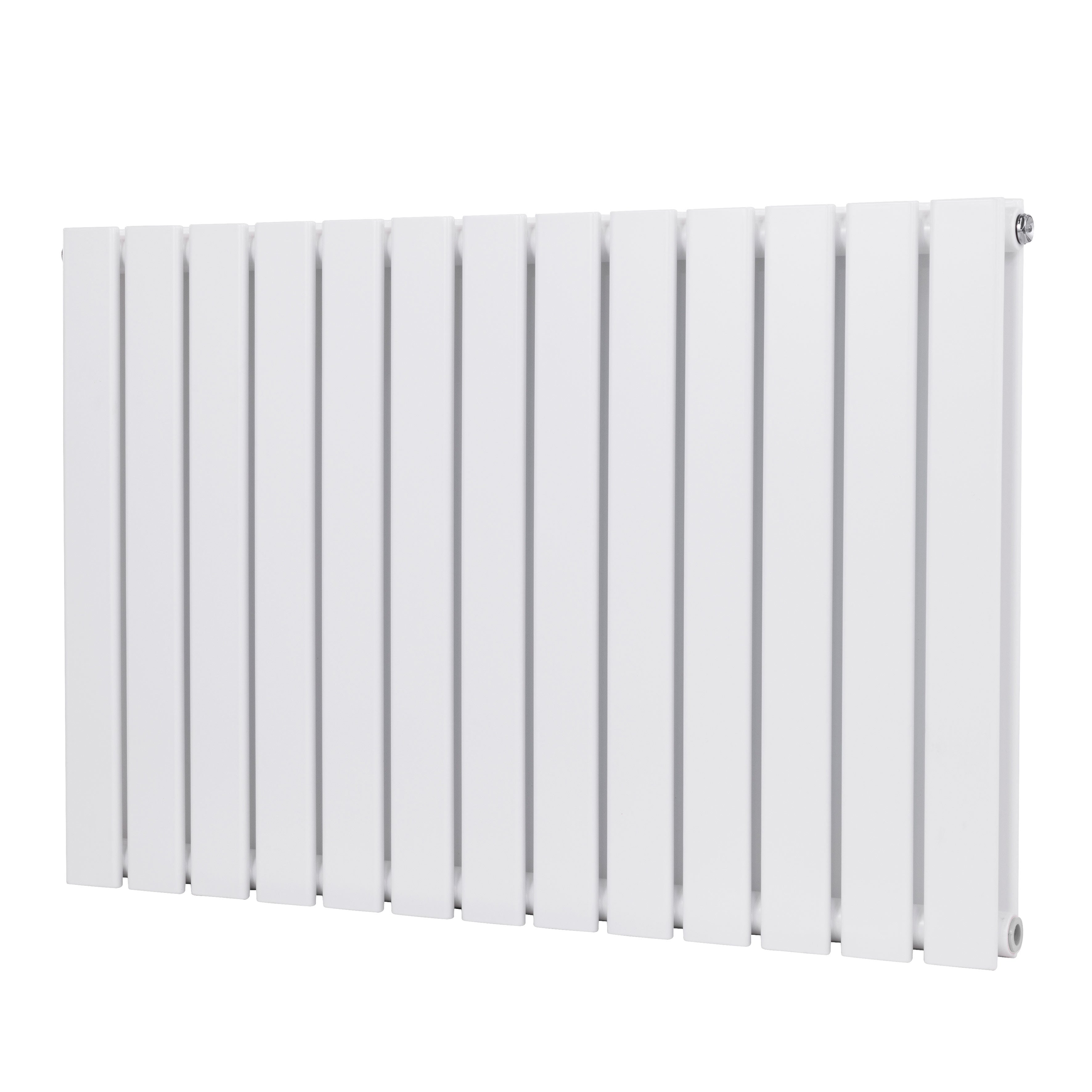 Baridi Horizontal Radiator Contemporary Double Flat Panel Design 600 x 910mm, White - DH351