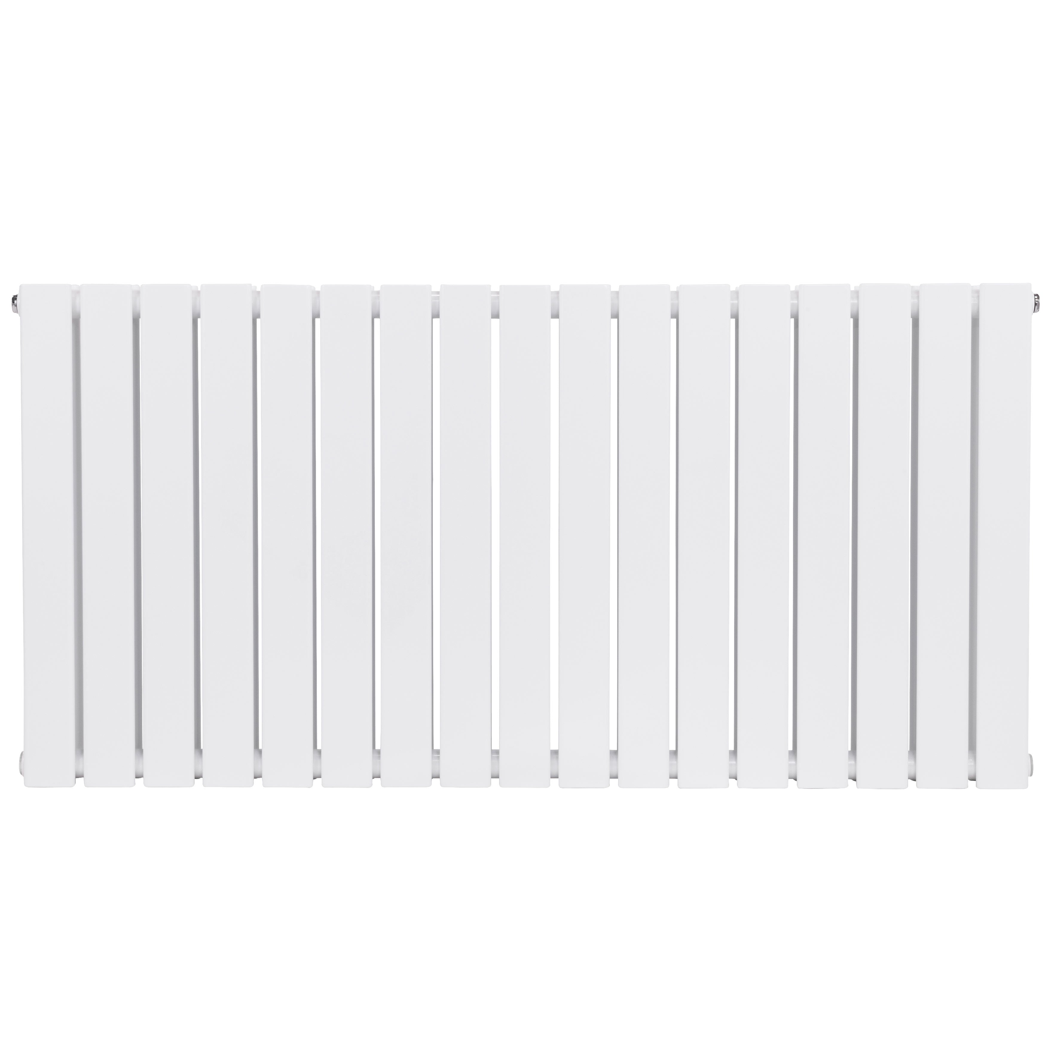 Baridi Horizontal Radiator Contemporary Double Flat Panel Design 600 x 1190mm, White - DH352
