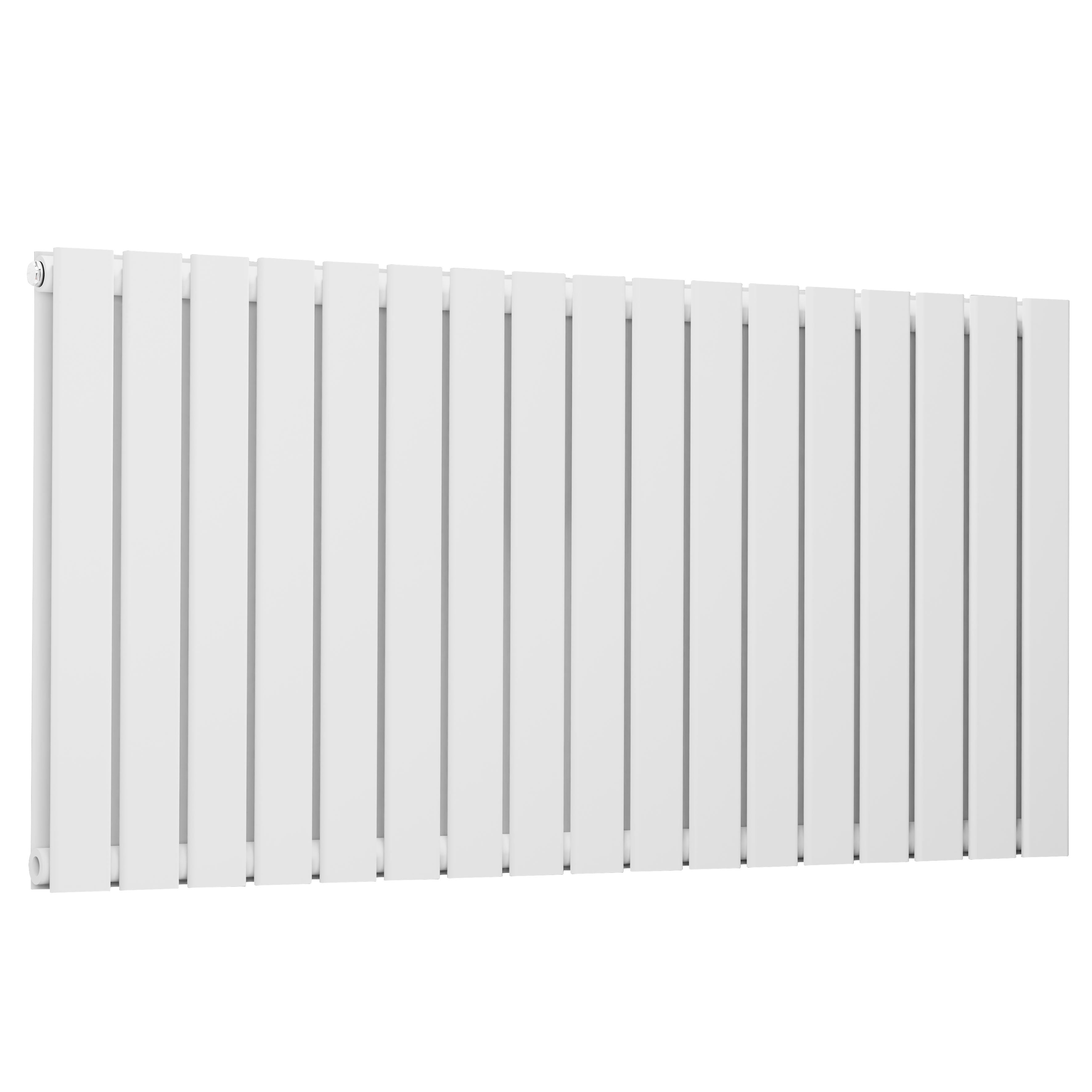 Horizontal Radiator Contemporary Double Flat Panel Design 600 x 1190mm, White - DH352