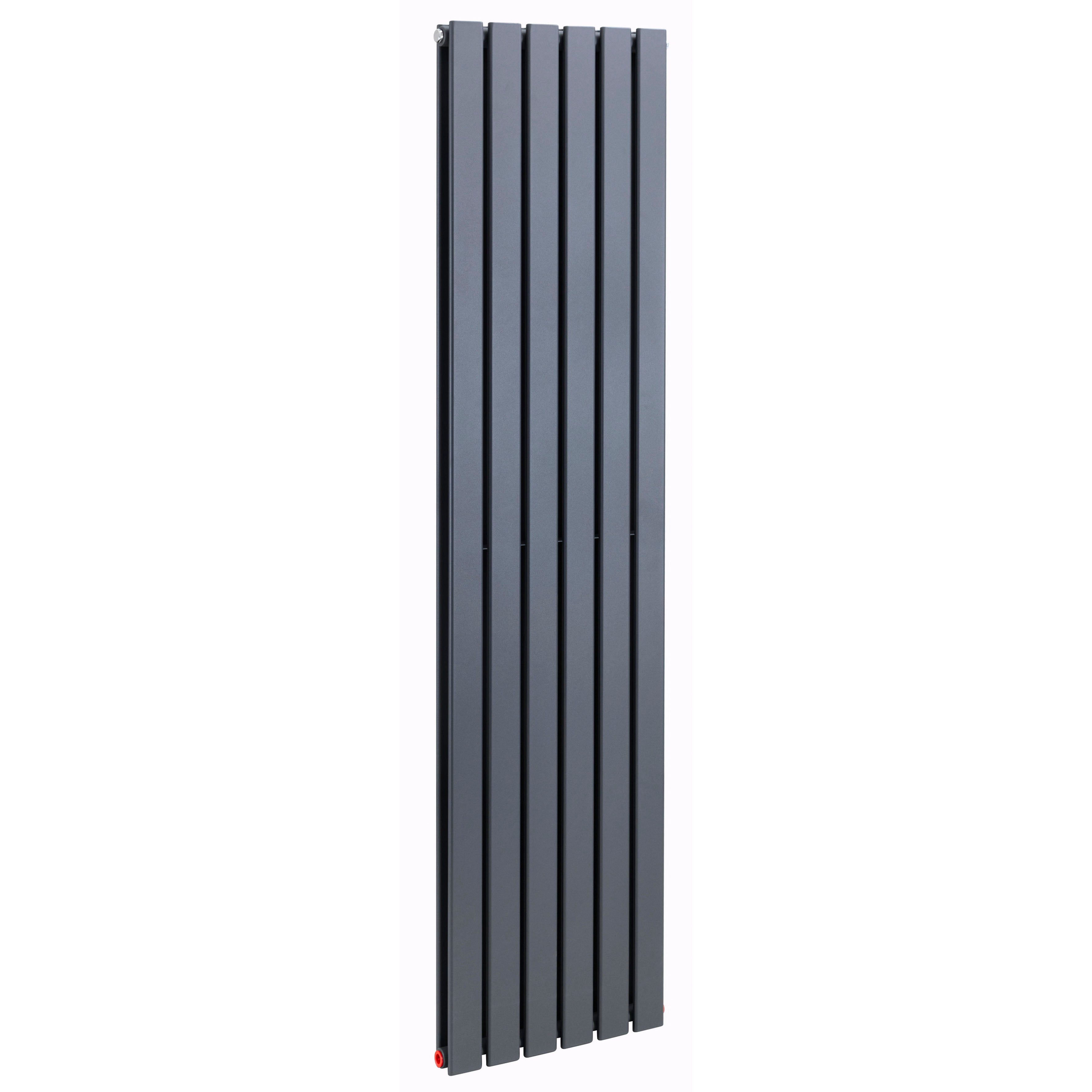 Vertical Radiator Contemporary Double Flat Panel Design 420 x 1800mm – Anthracite