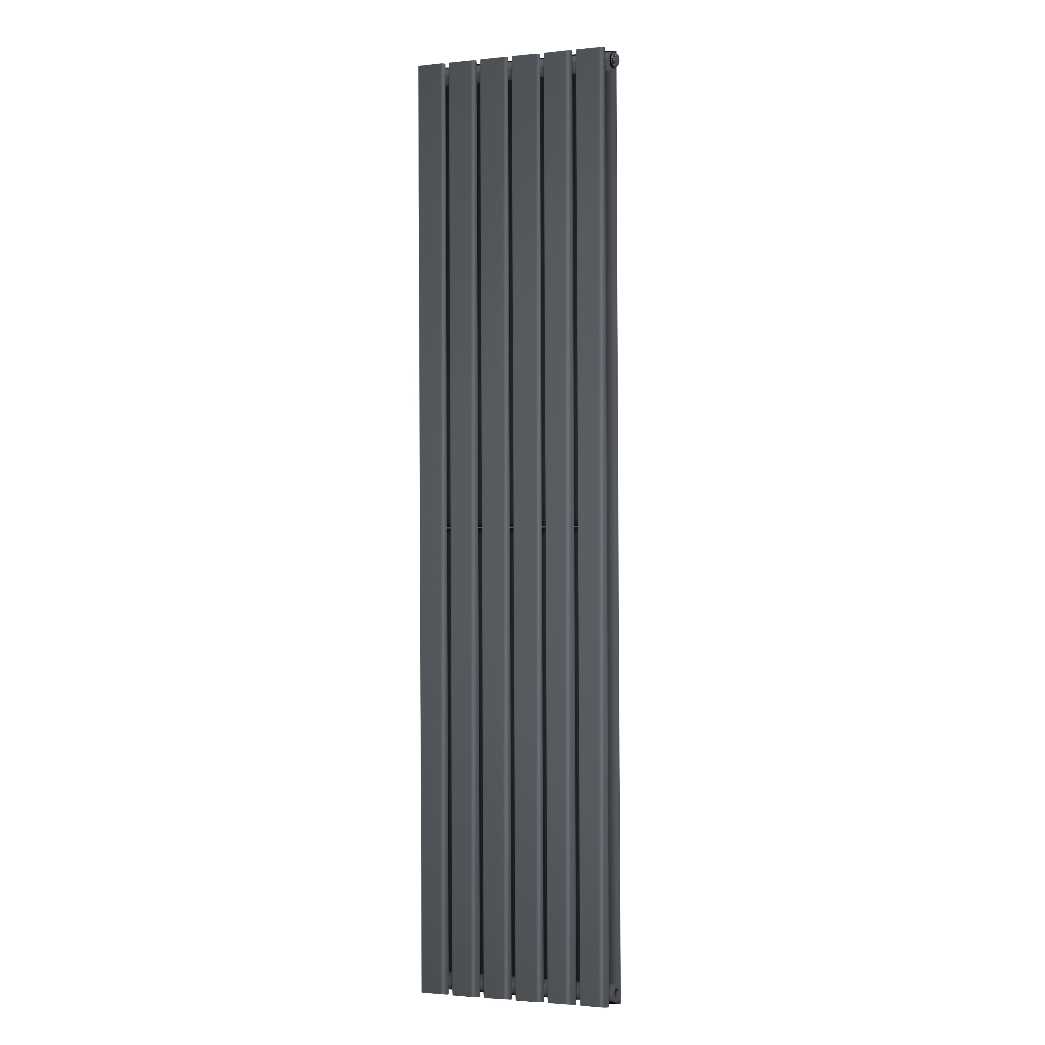 Baridi Vertical Radiator Contemporary Double Flat Panel Design 420 x 1800mm, Anthracite - DH353