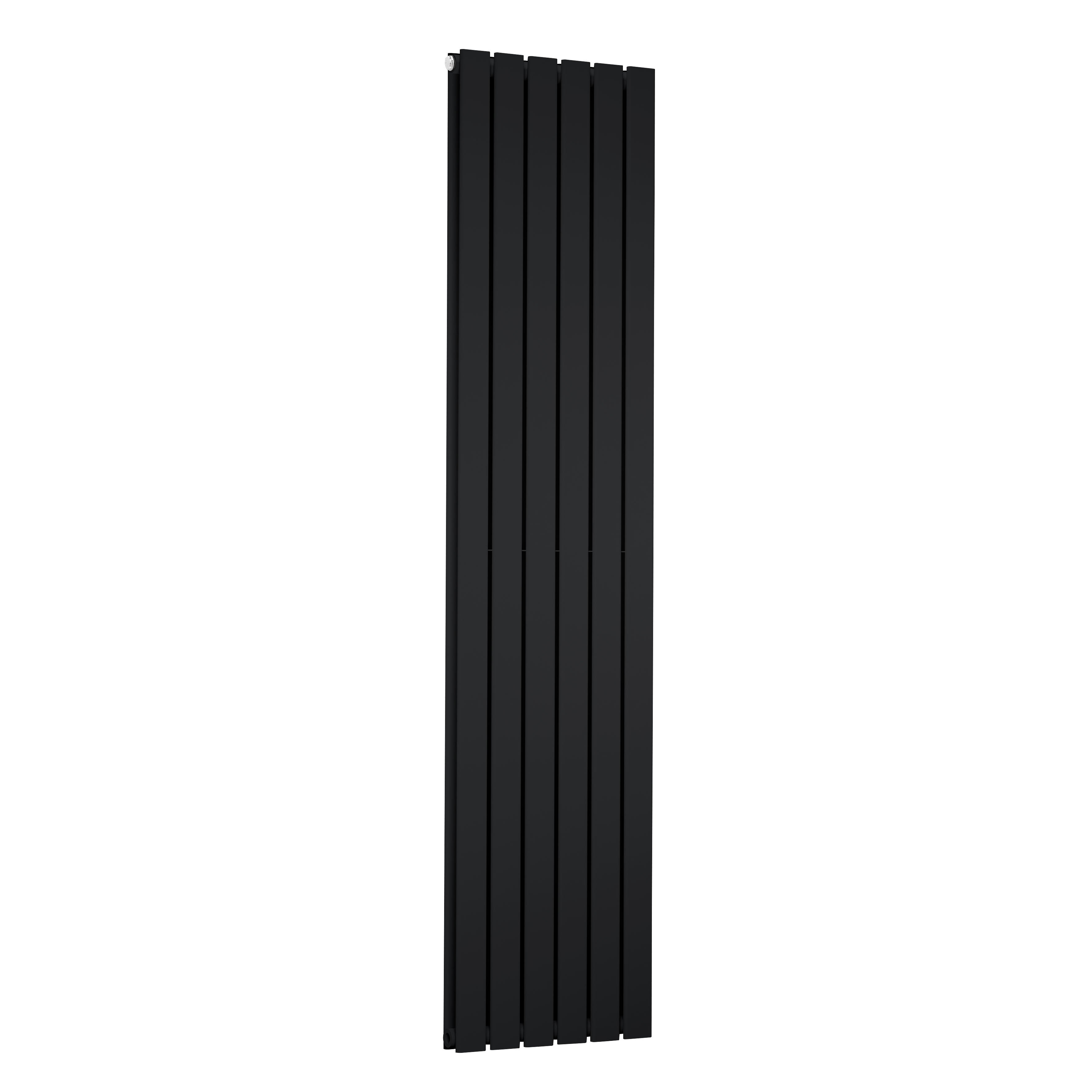 Vertical Radiator Contemporary Double Flat Panel Design 420 x 1800mm, Black - DH354