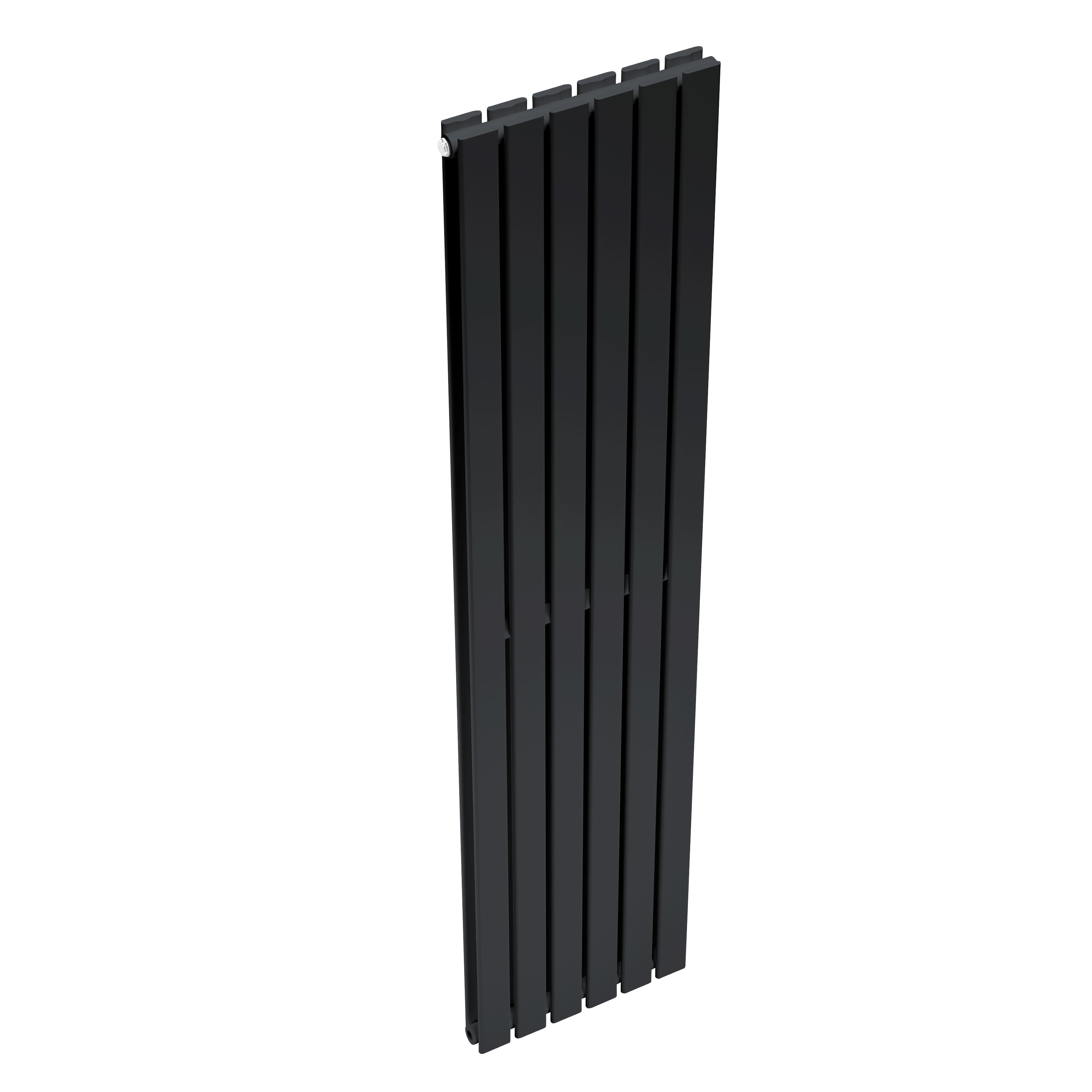 Baridi Vertical Radiator Contemporary Double Flat Panel Design 420 x 1800mm, Black - DH354