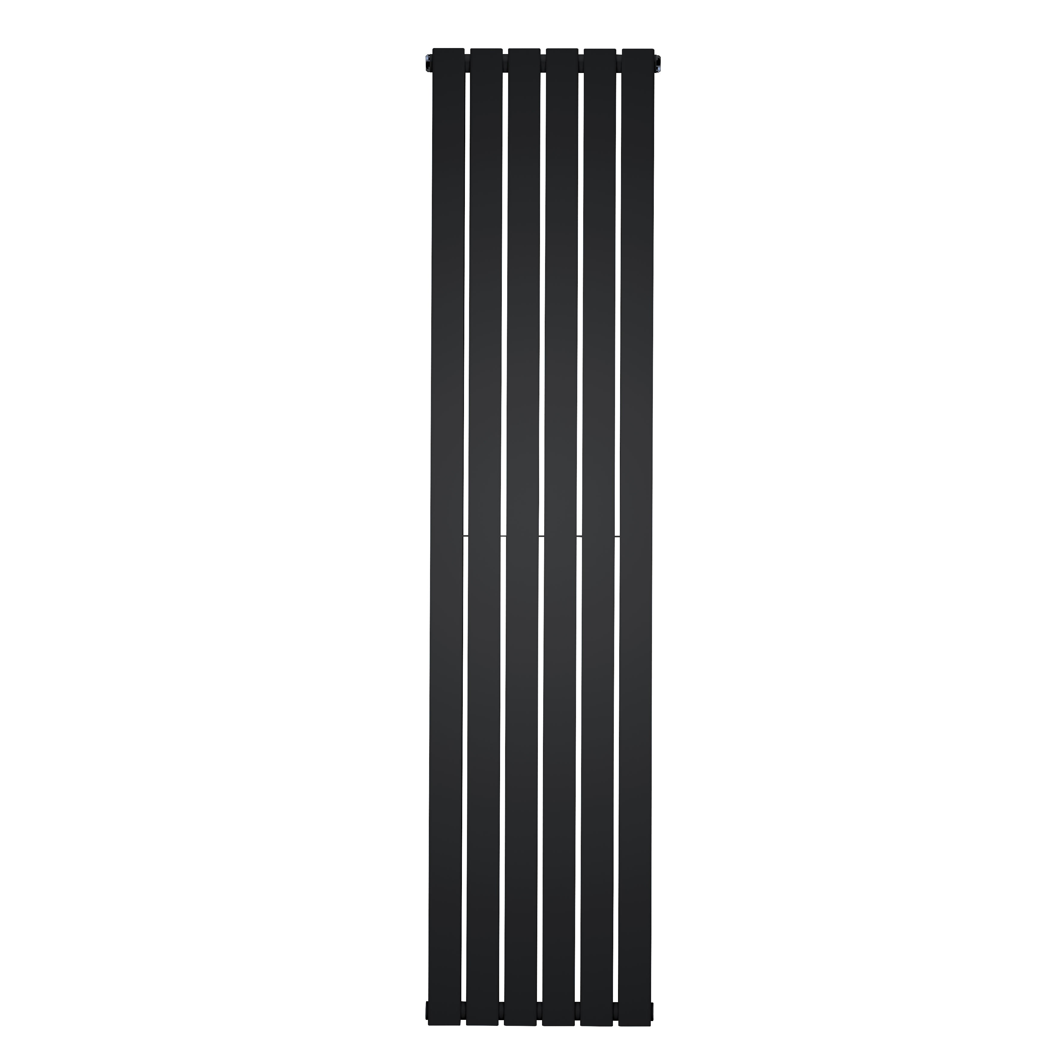 Baridi Vertical Radiator Contemporary Double Flat Panel Design 420 x 1800mm, Black - DH354