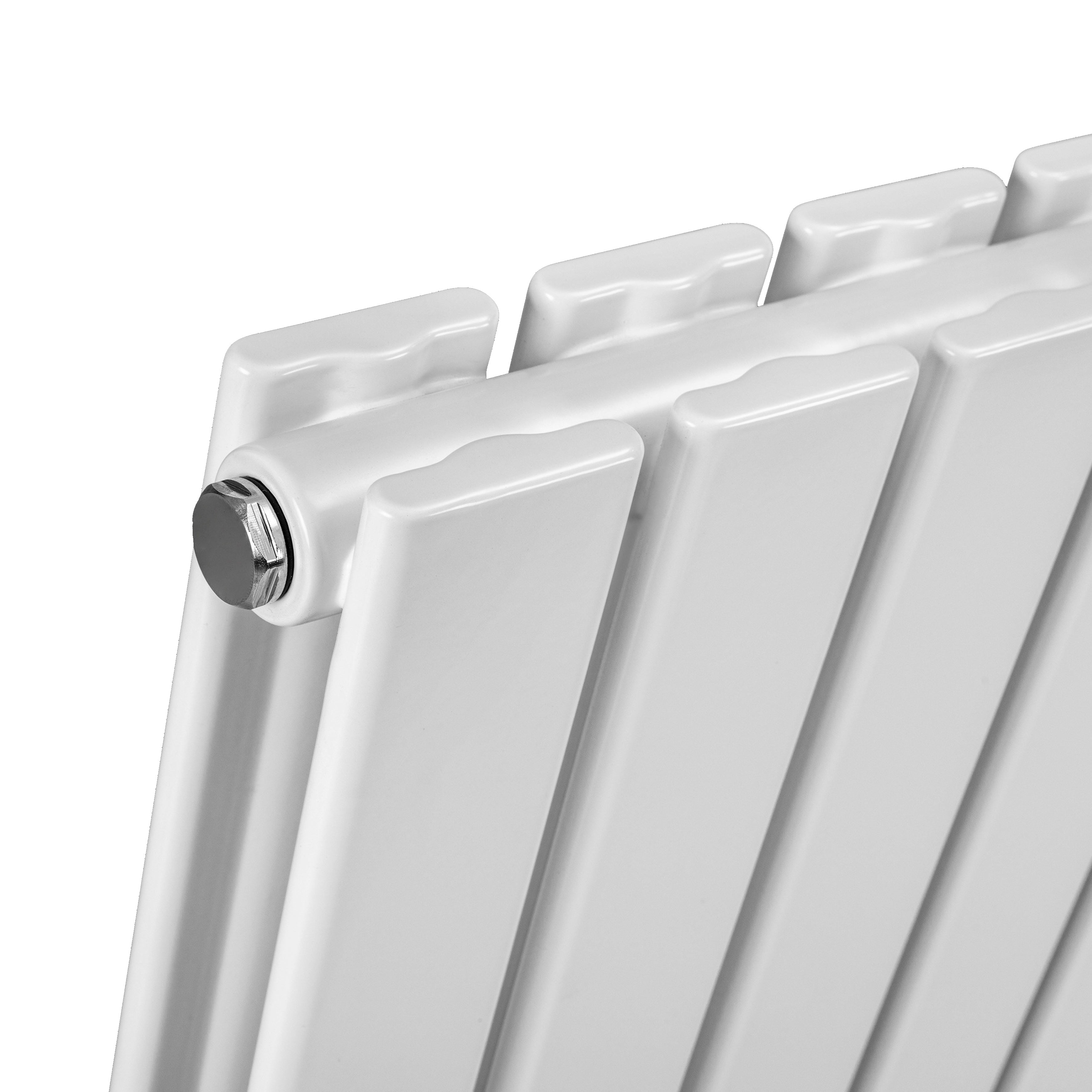 Baridi Vertical Radiator Contemporary Double Flat Panel Design 420 x 1800mm, White - DH355