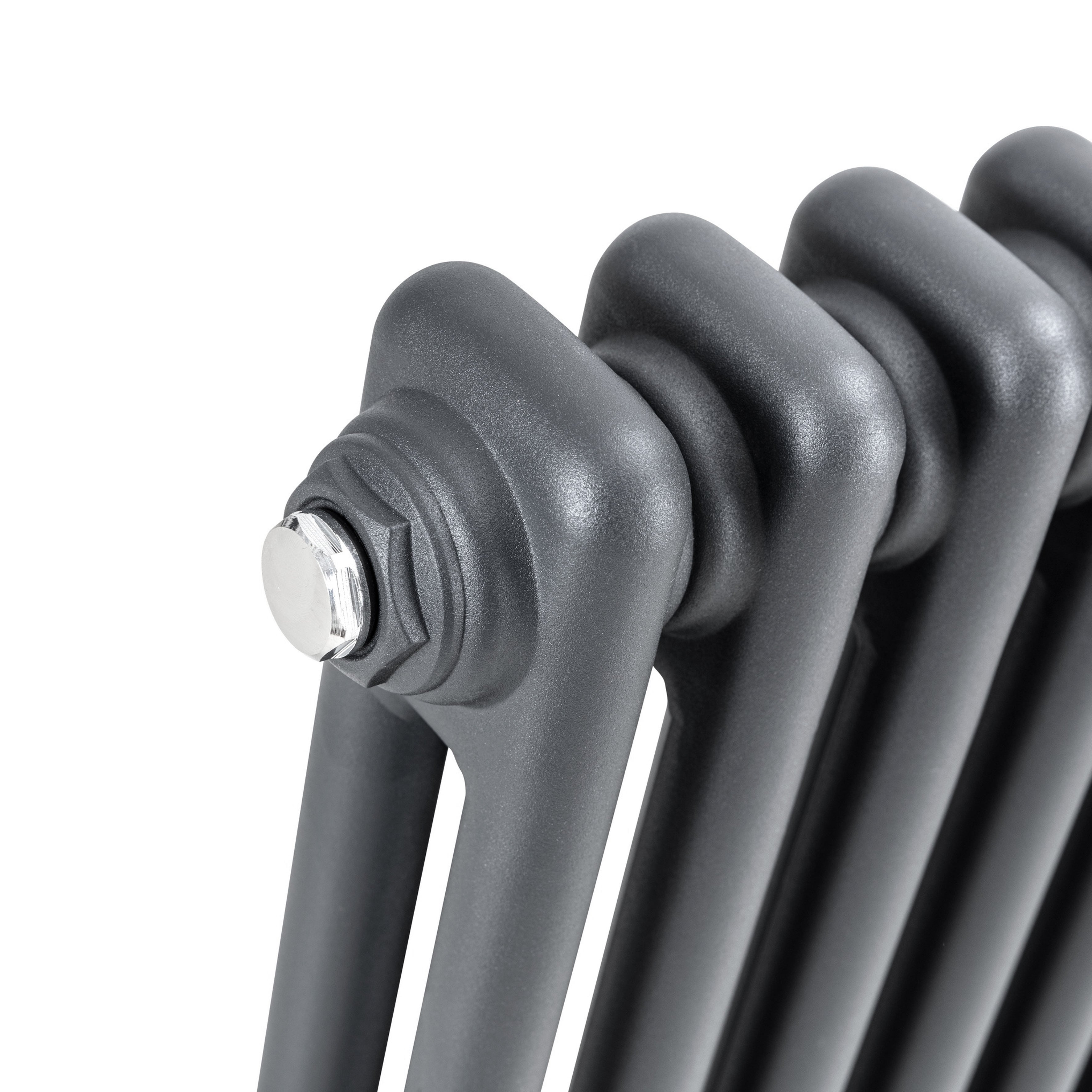 Baridi Horizontal Traditional 2 Column Radiator 600 x 607mm, Anthracite - DH357