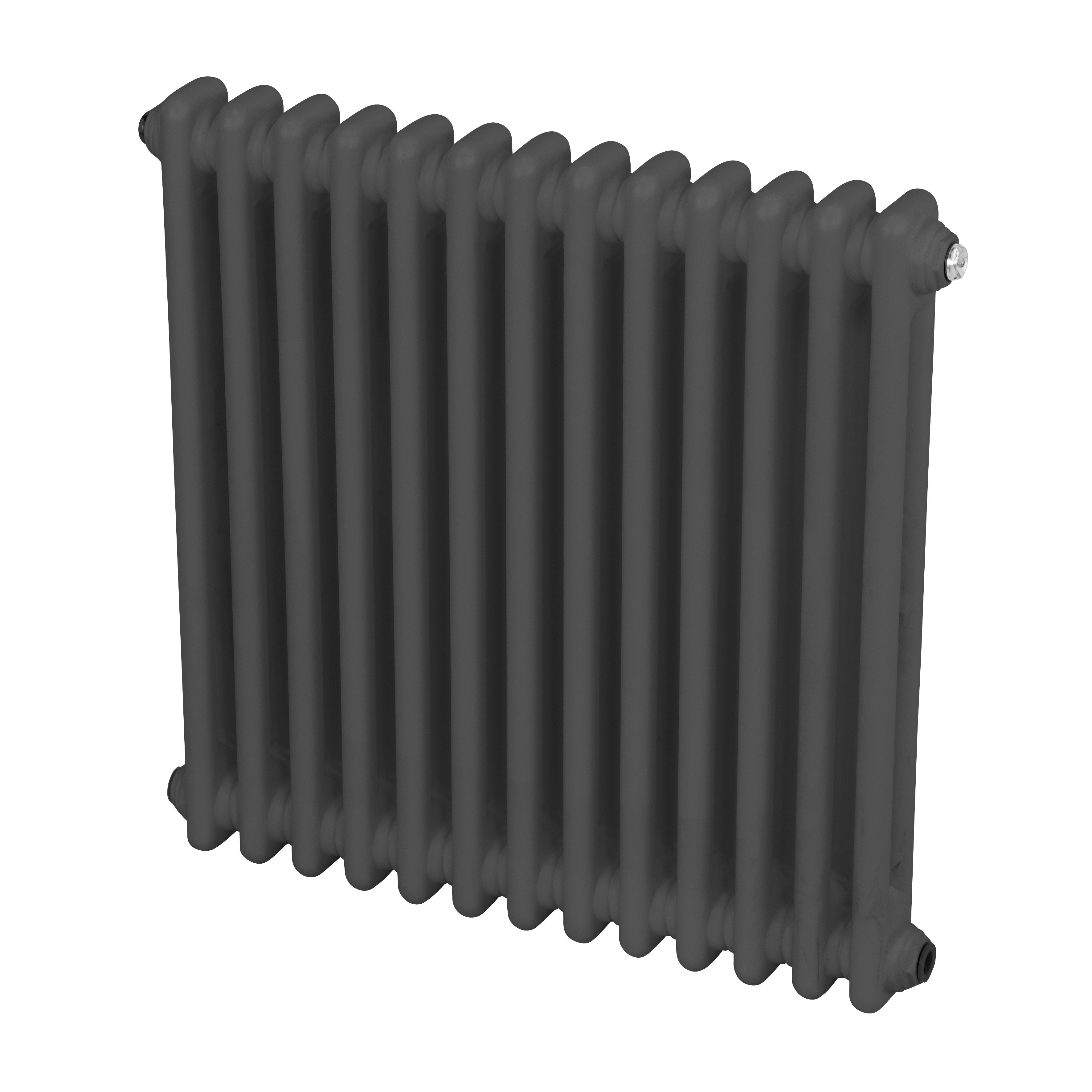 Baridi Horizontal Traditional 2 Column Radiator 600 x 607mm, Anthracite - DH357