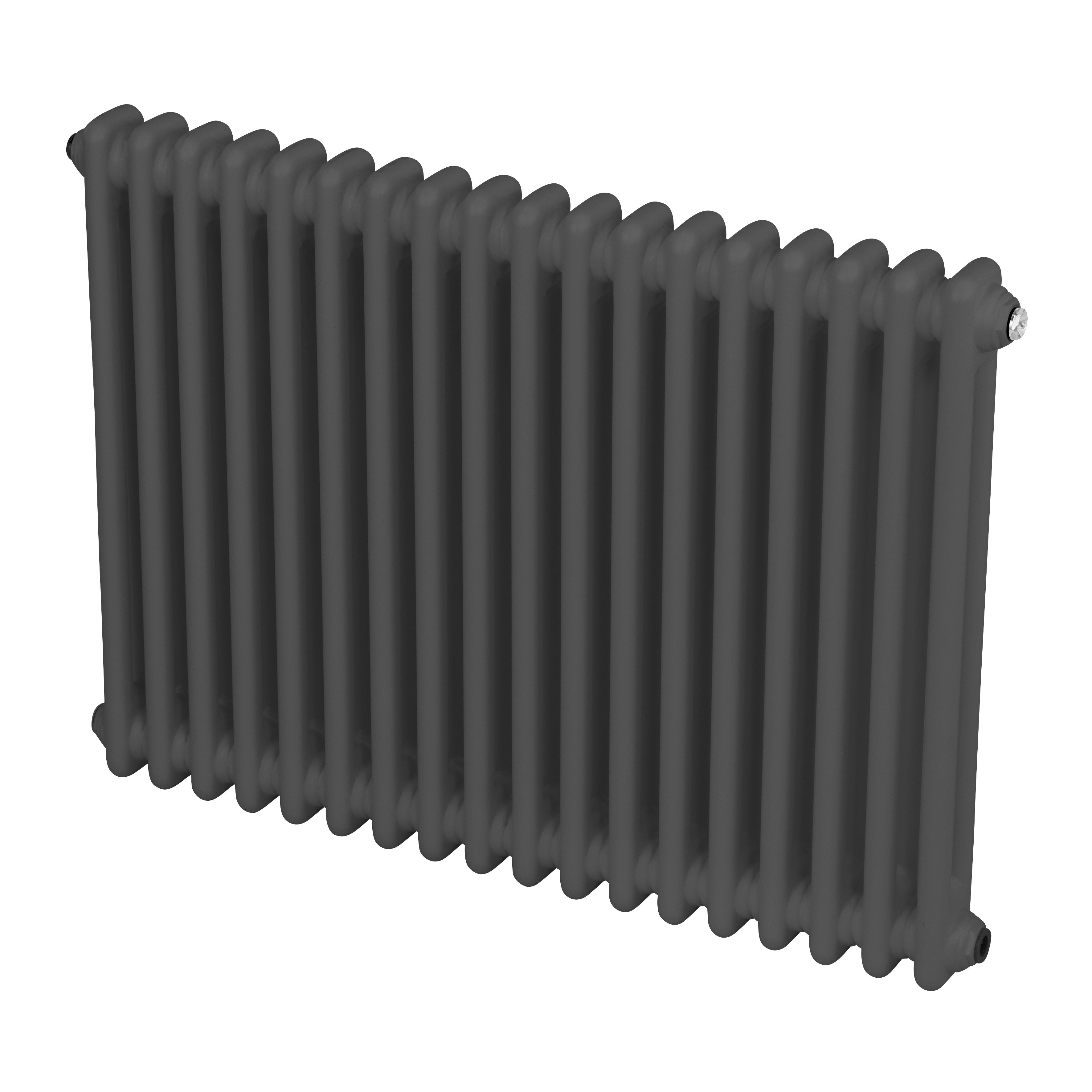 Baridi Horizontal Traditional 2 Column Radiator 600 x 832mm, Anthracite - DH358