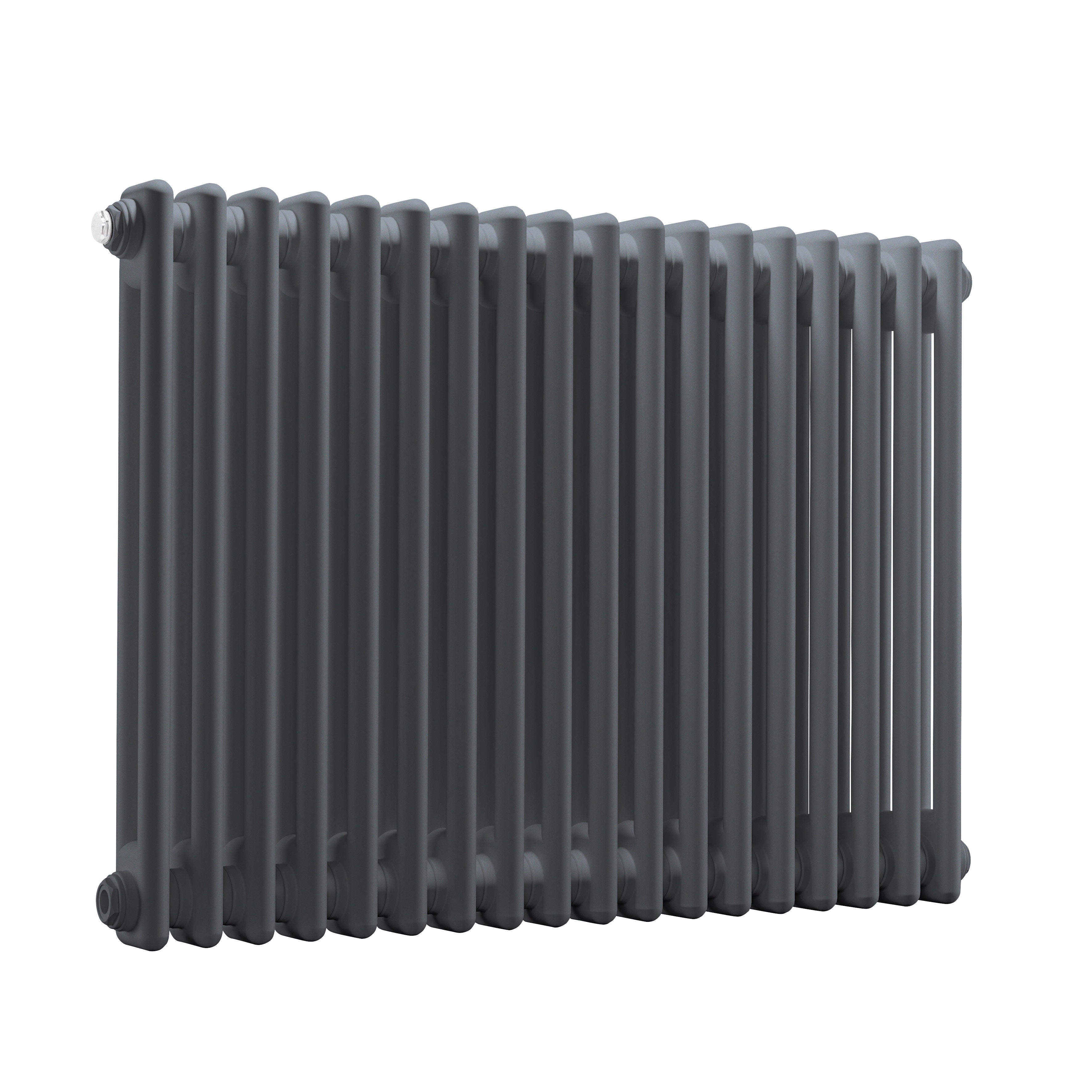 Horizontal Traditional 2 Column Radiator 600 x 832mm, Anthracite - DH358