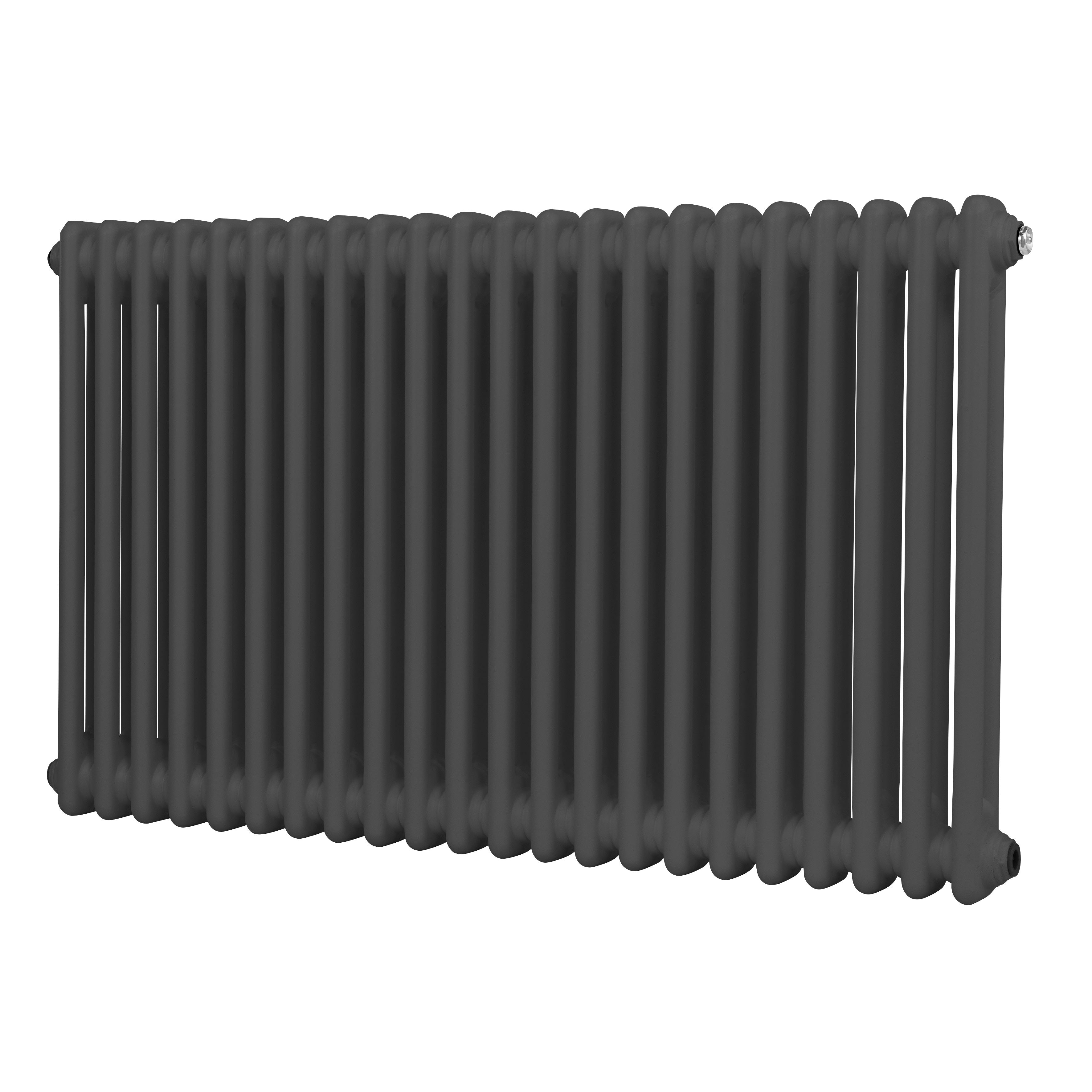 Baridi Horizontal Traditional 2 Column Radiator 600 x 1012mm, Anthracite - DH359