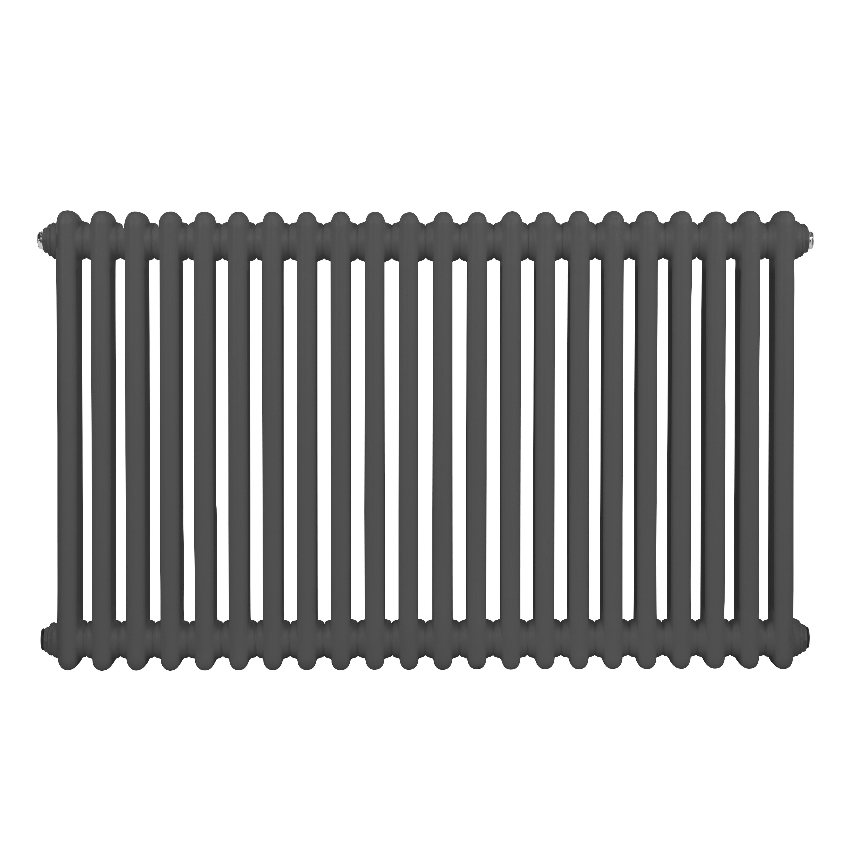 Baridi Horizontal Traditional 2 Column Radiator 600 x 1012mm, Anthracite - DH359