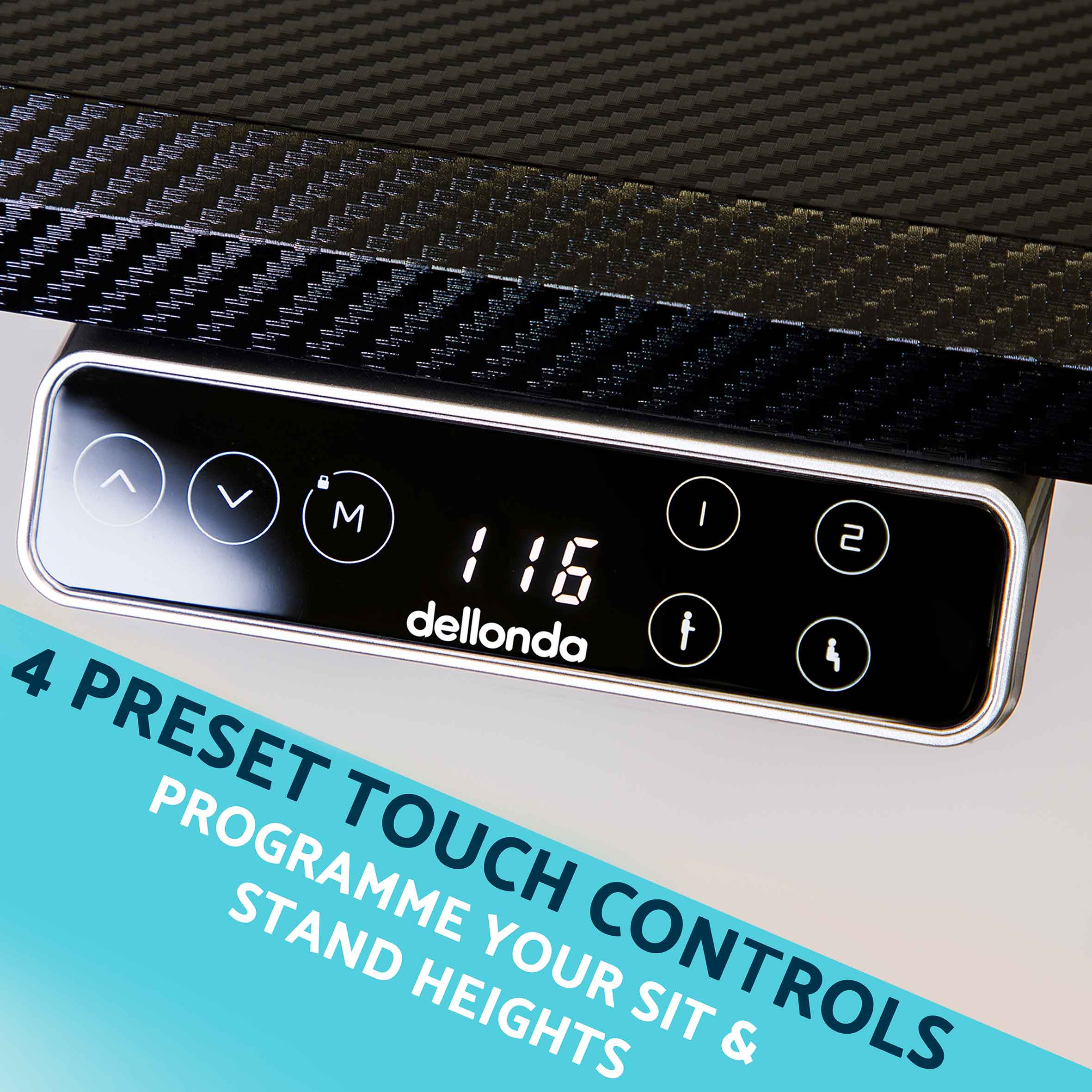 Dellonda DH35 Adjustable Desk Action shot - controls