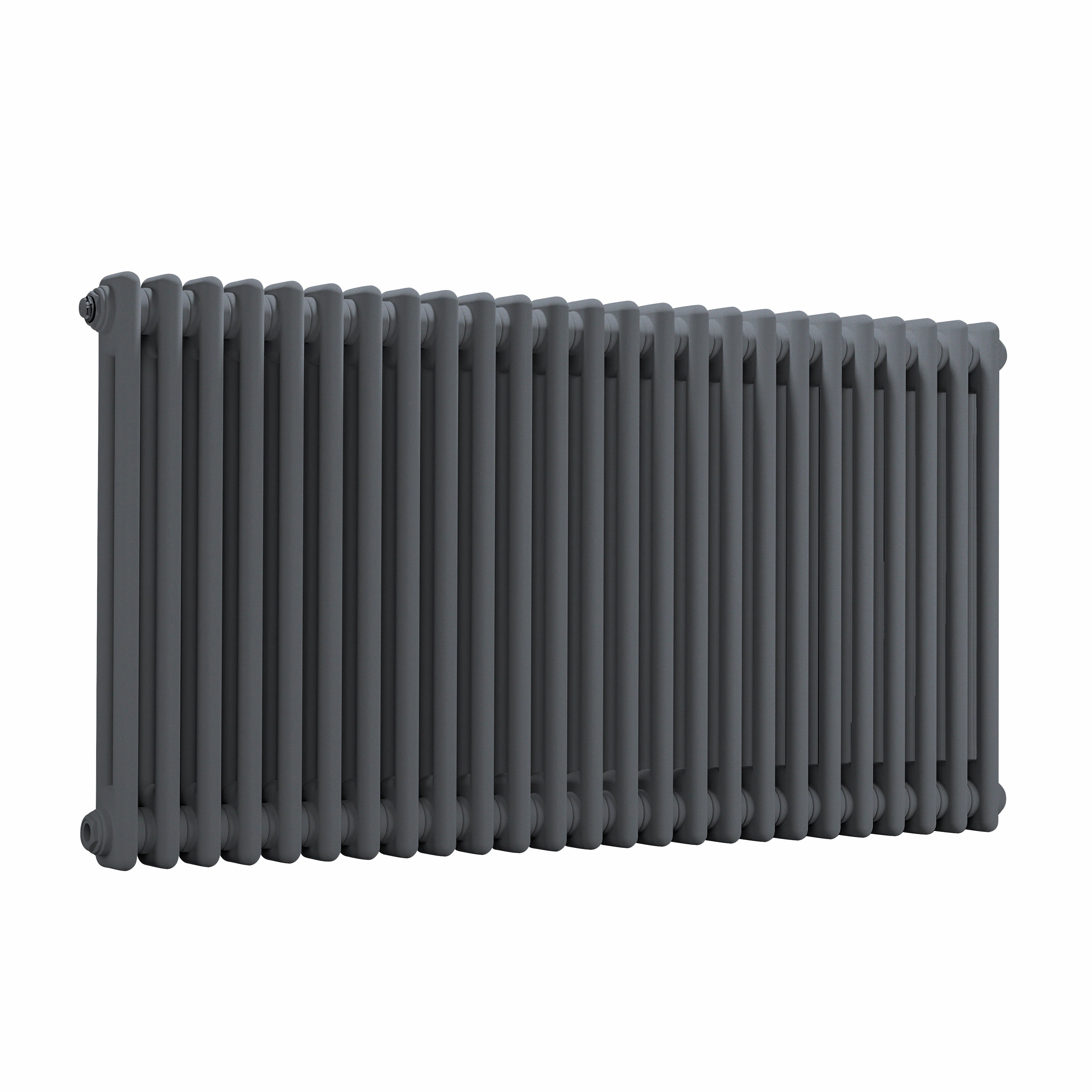 Horizontal Traditional 2 Column Radiator 600 x 1147mm, Anthracite - DH360