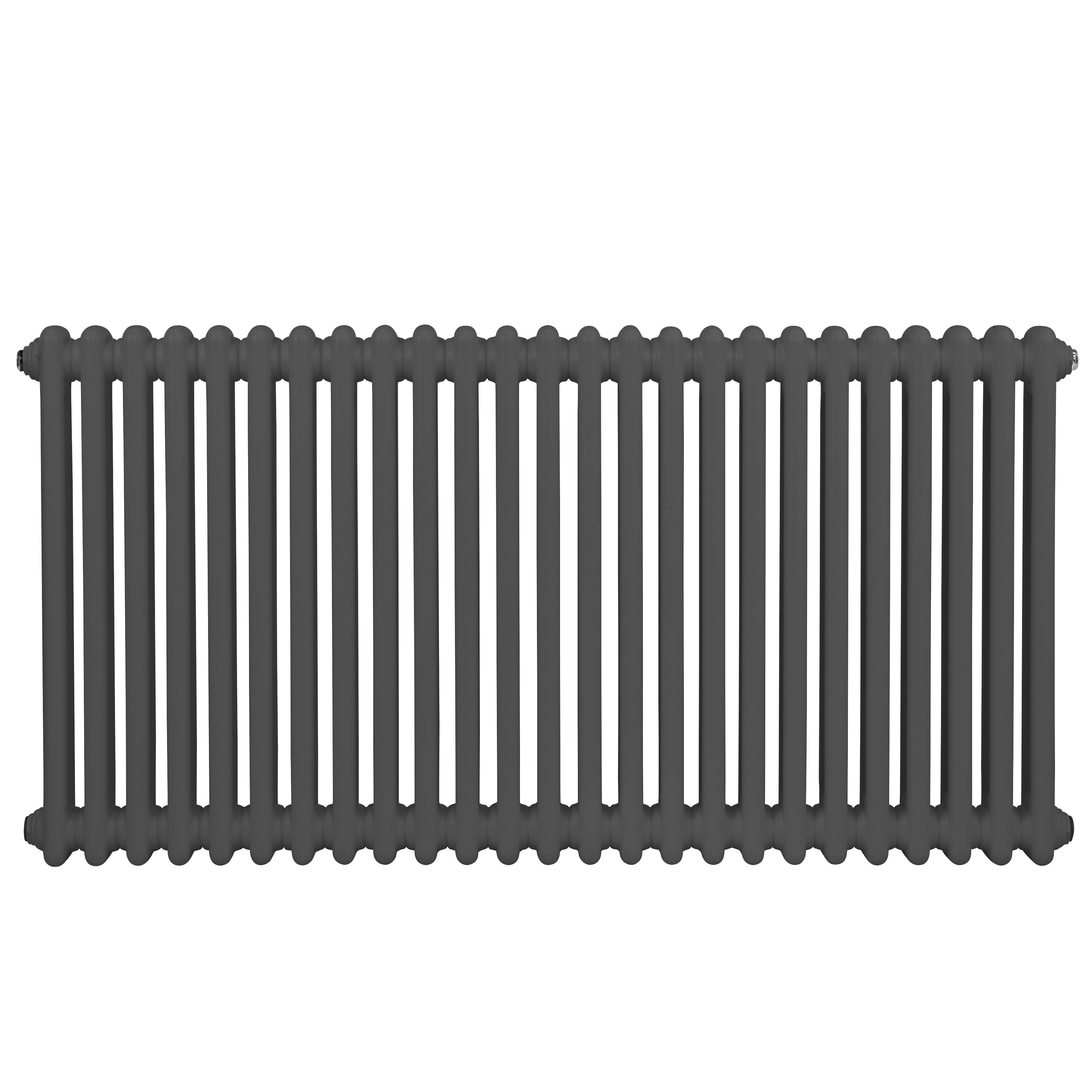 Baridi Horizontal Traditional 2 Column Radiator 600 x 1147mm, Anthracite - DH360