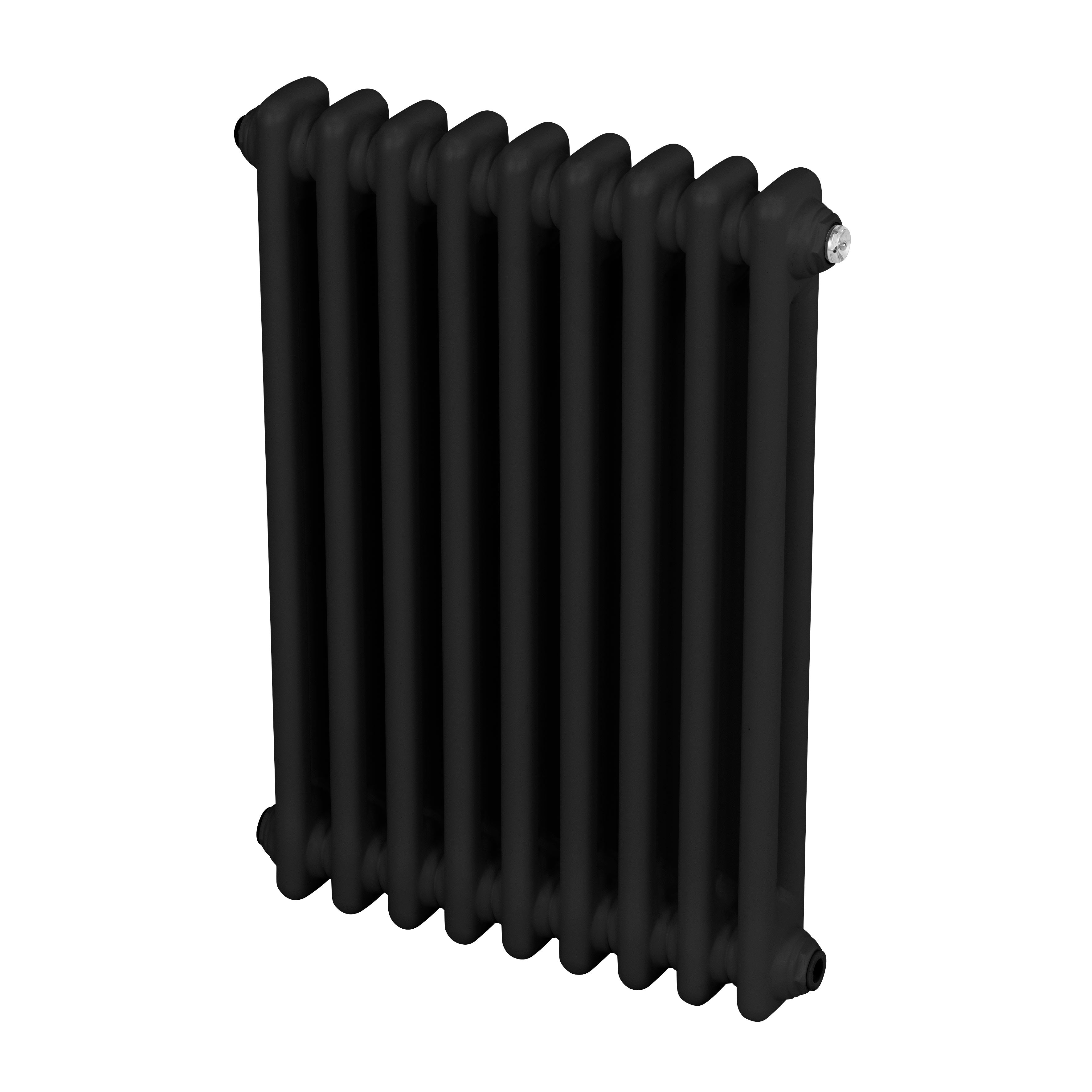 Baridi Horizontal Traditional 2 Column Radiator 600 x 427mm, Black - DH361